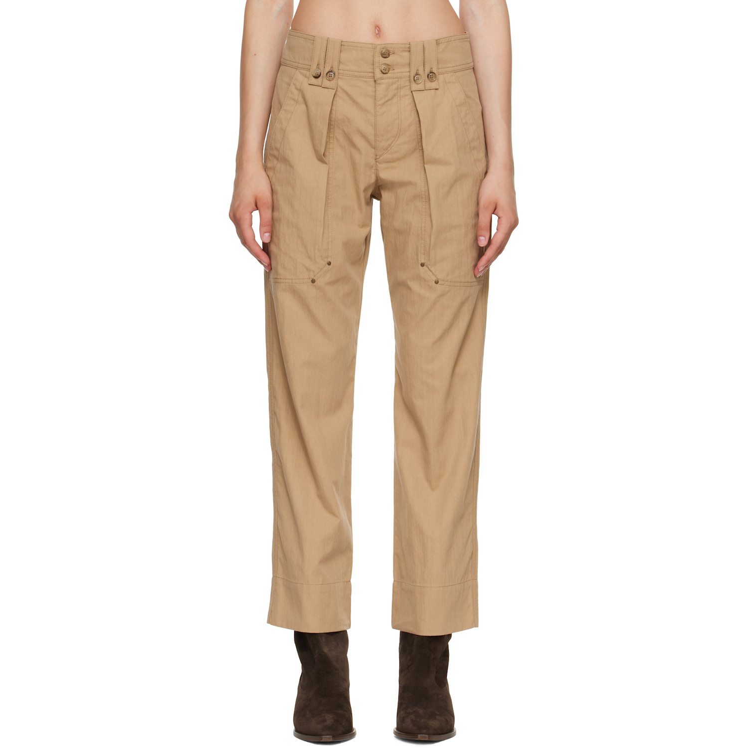 Isabel Marant Khaki Amandine Trousers