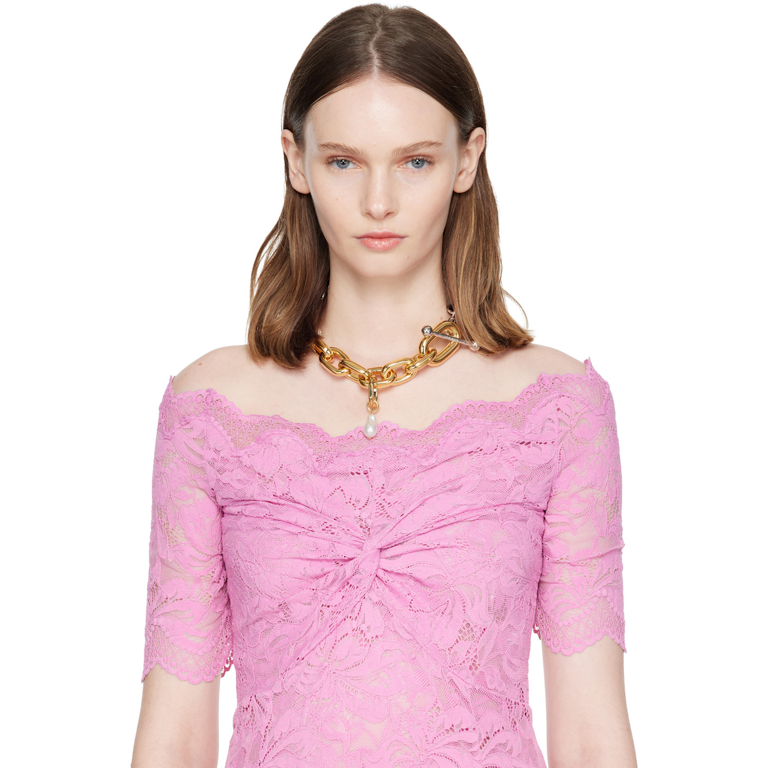  Rabanne Xl Link Bi-color Punk Style Necklace 