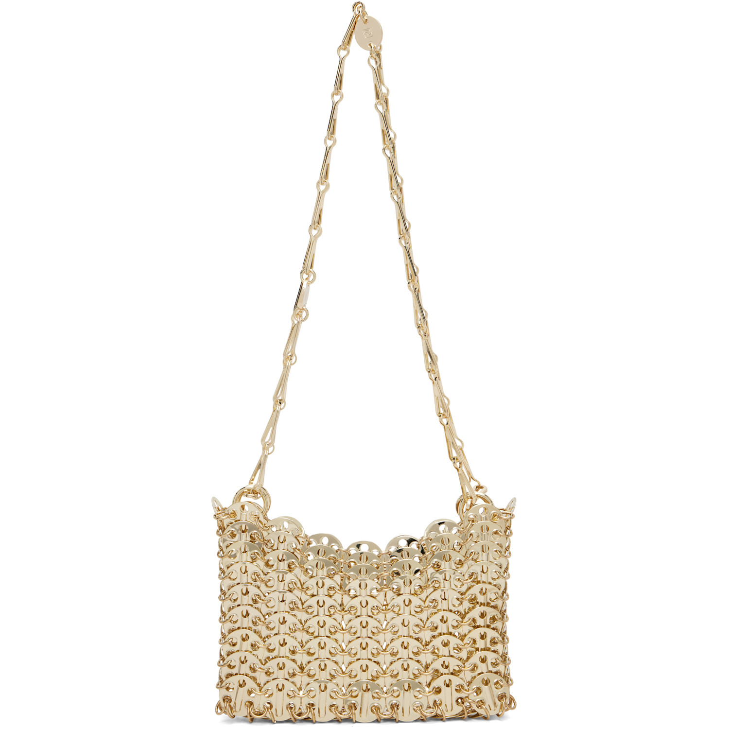 Rabanne Gold Iconic Nano 1969 Bag