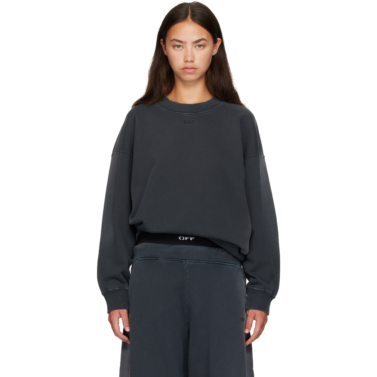 Off-White Gray Laundry 'Off' Sweatshirt