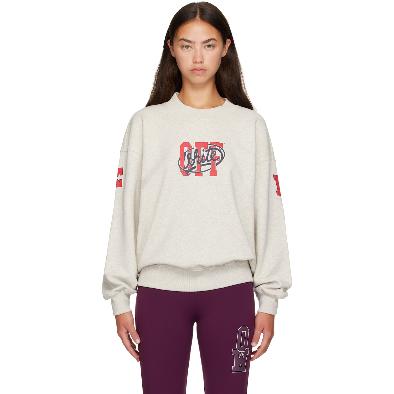 Off-White Gray 'Off' College Sweatshirt