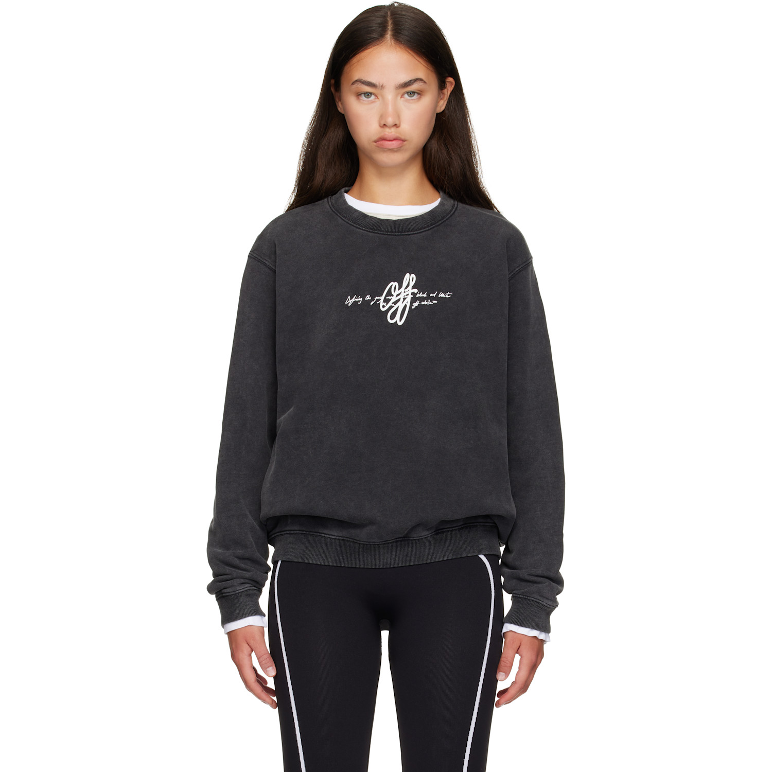 Off-White Gray 'Off White' Stroke Sweatshirt