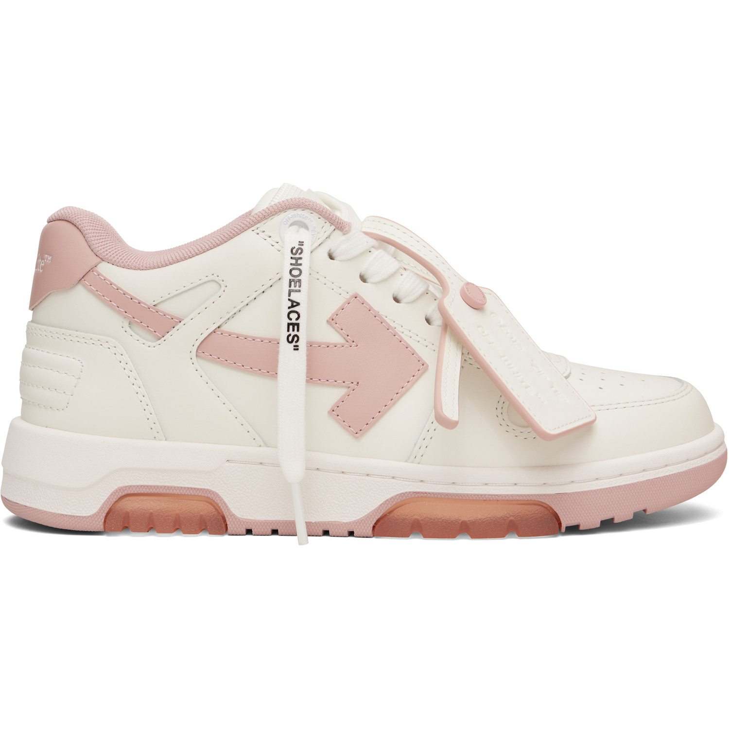 Off-White White & Pink 'Out Of Office' Sneakers