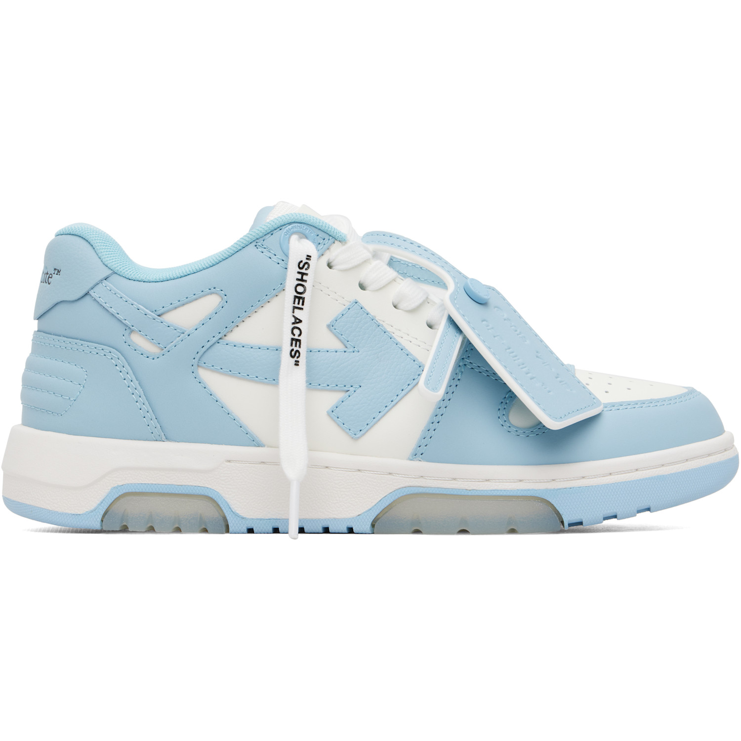 Off-White White & Blue 'Out Of Office' Calf Leather Sneakers