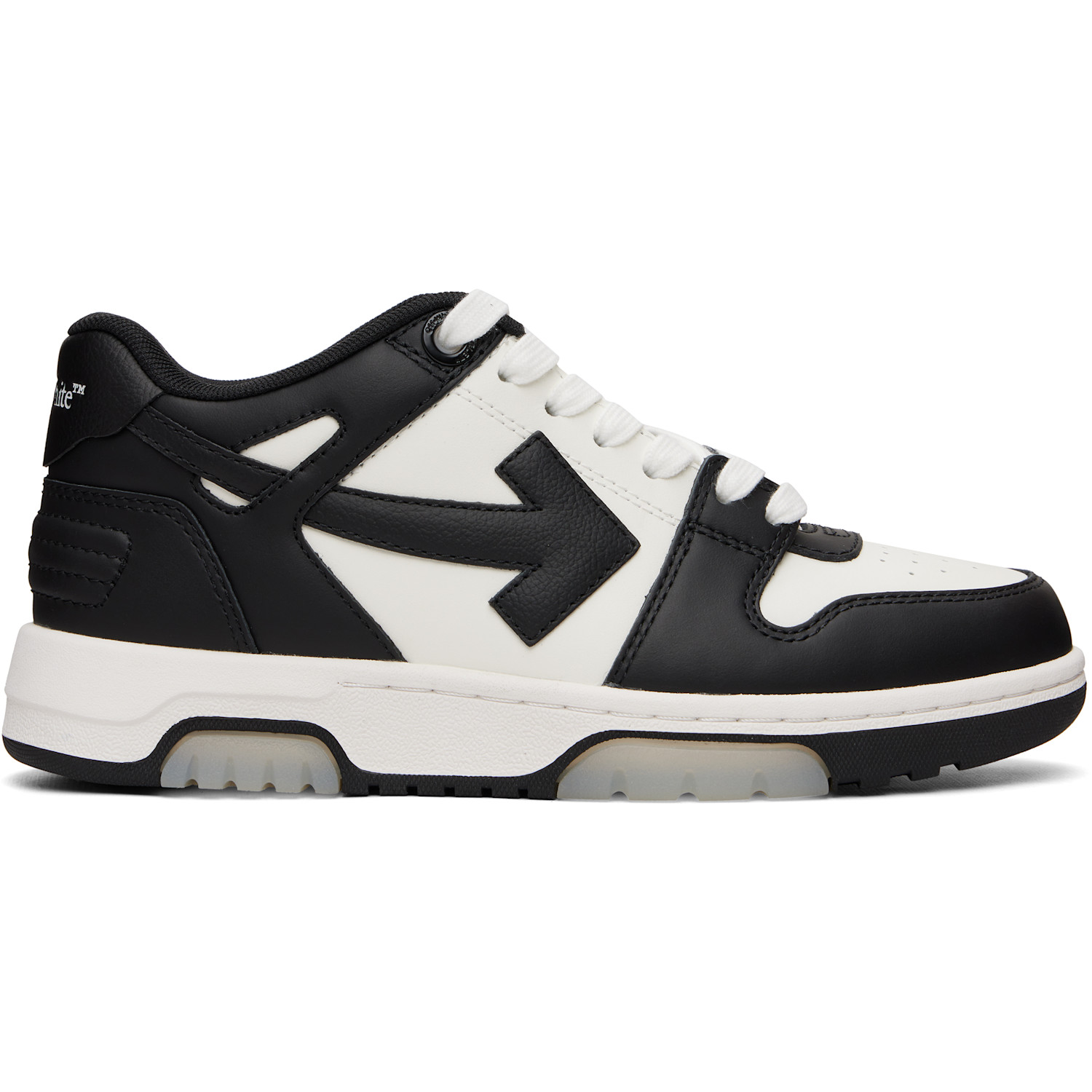 Off-white White & Black Out Of Office Sneakers In White/black