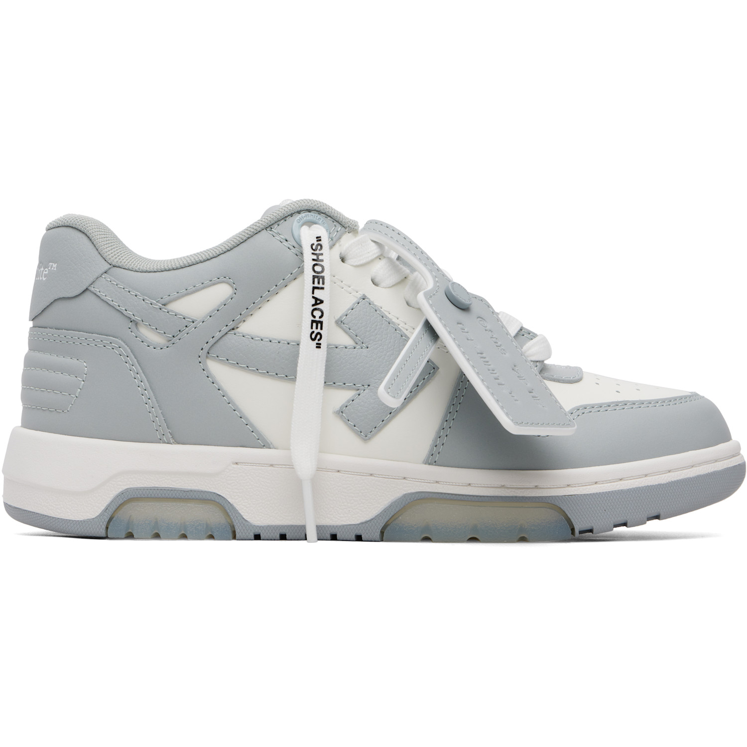 Off-White Gray & White 'Out Of Office' Sneakers