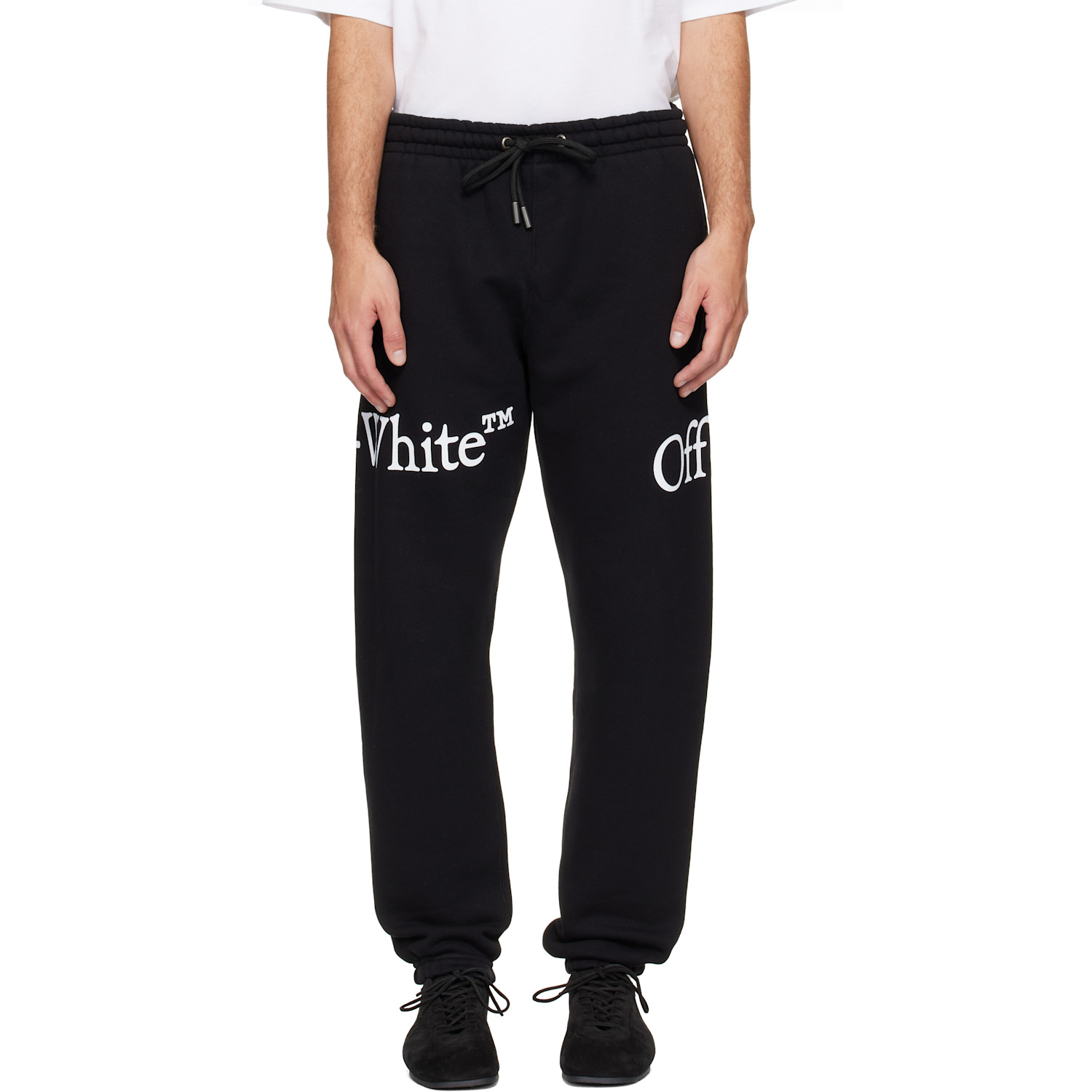 Off-White Black Bookish Scarf Cuffed Sweatpants