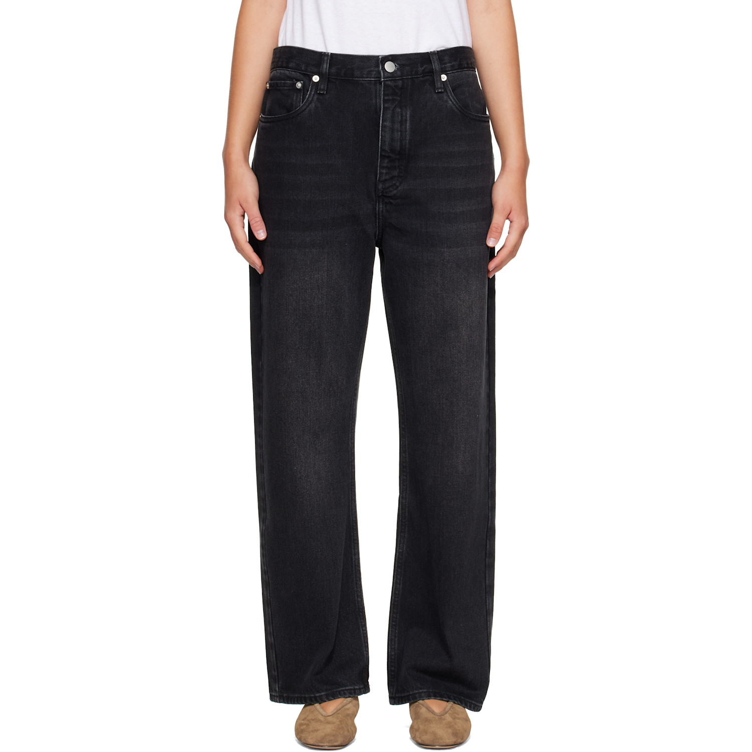 Studio Nicholson Black Denjo Straight Leg Jeans