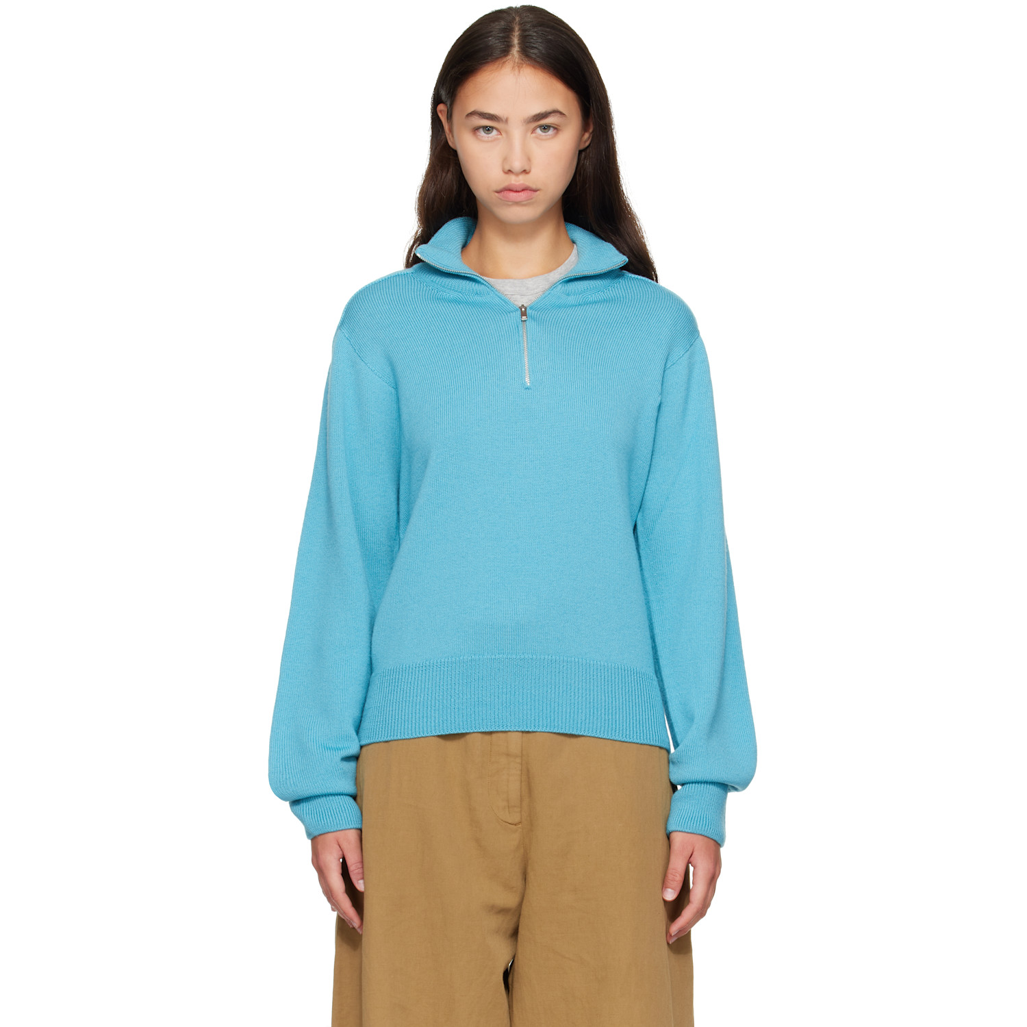 Studio Nicholson Blue Maren Knit Sweater