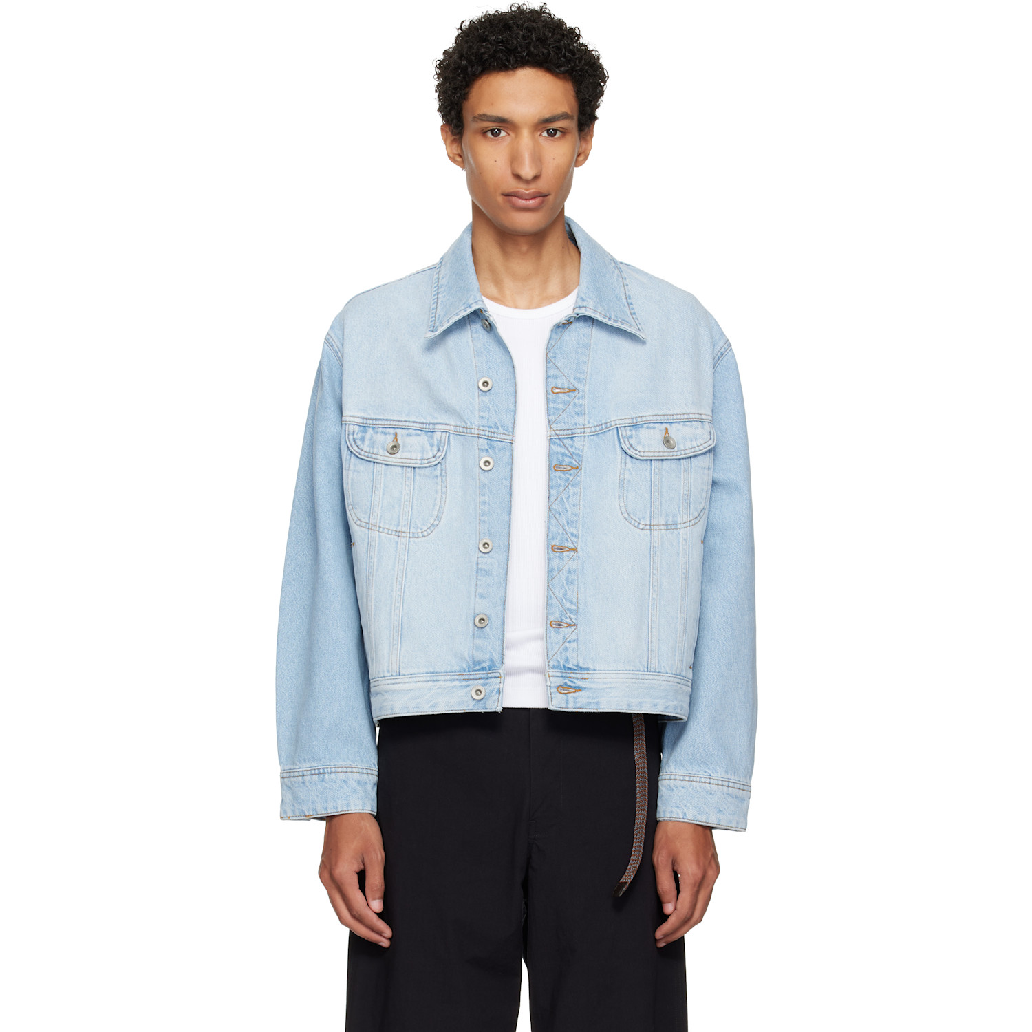 Studio Nicholson Blue Derby Denim Jacket