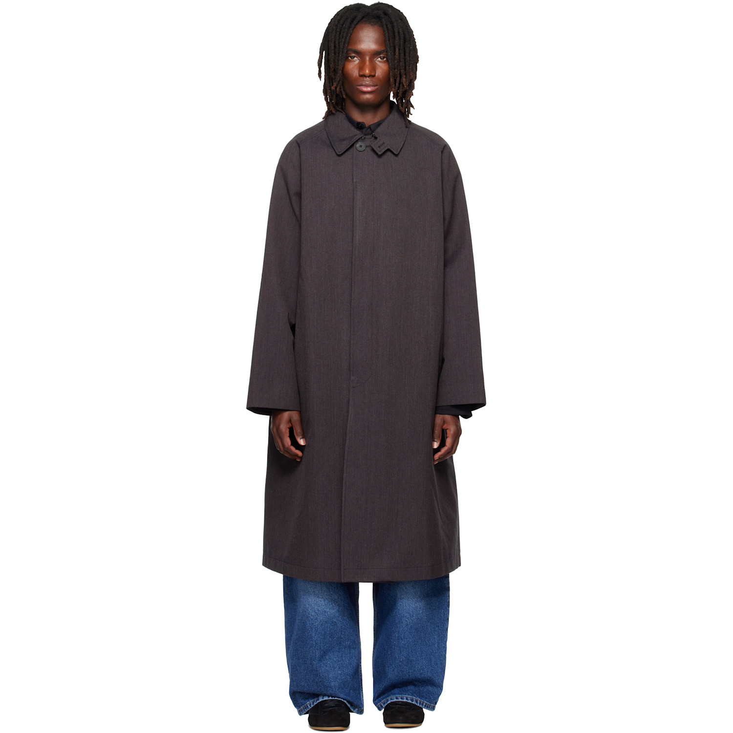 Studio Nicholson Brown Crowe Trench Coat