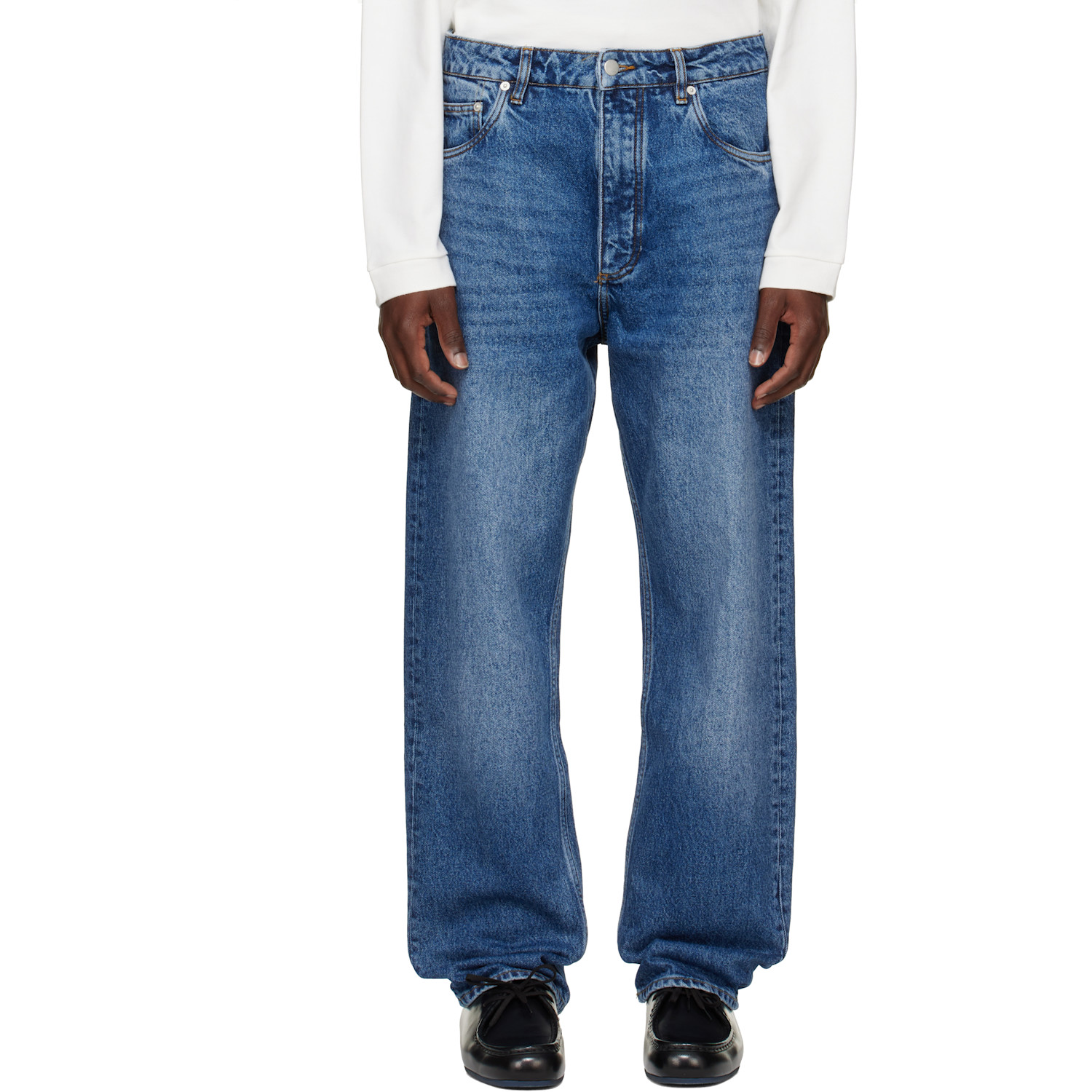 Studio Nicholson Blue Riso Straight Leg Jeans