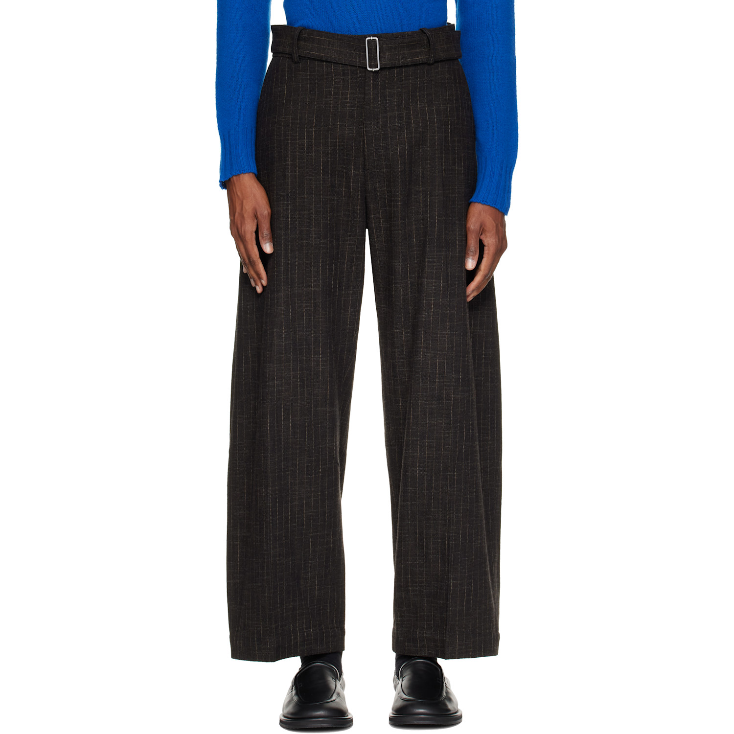 Studio Nicholson Khaki Vital Belted Trousers