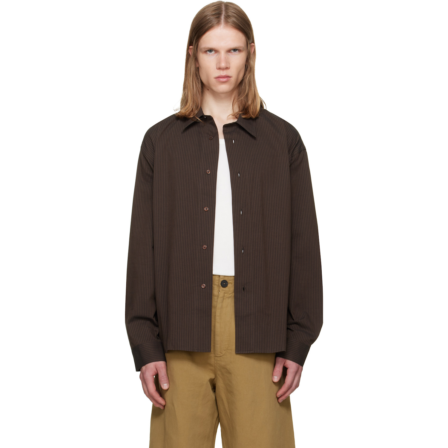 Studio Nicholson Brown Hal Shirt