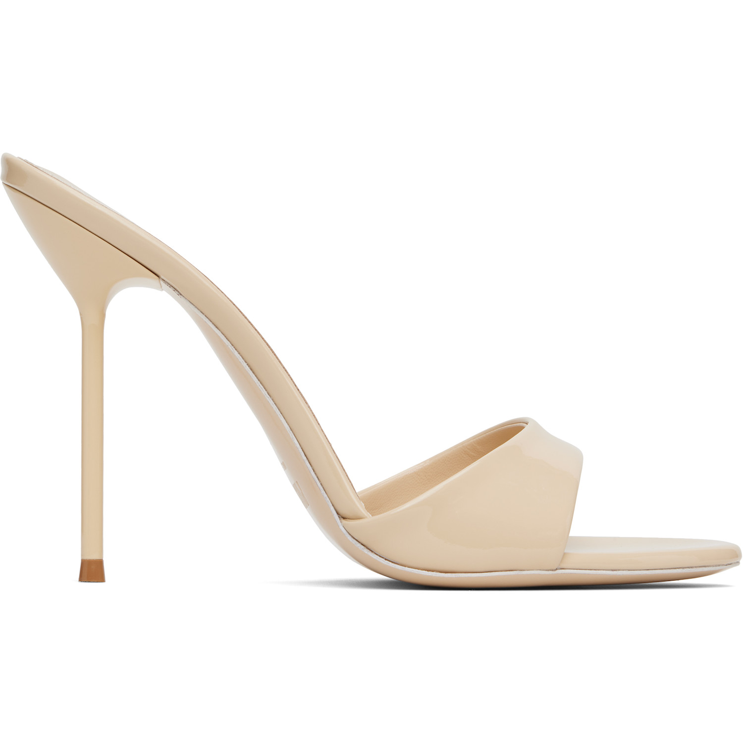 Paris Texas Beige Lidia 105 Mule Heeled Sandals
