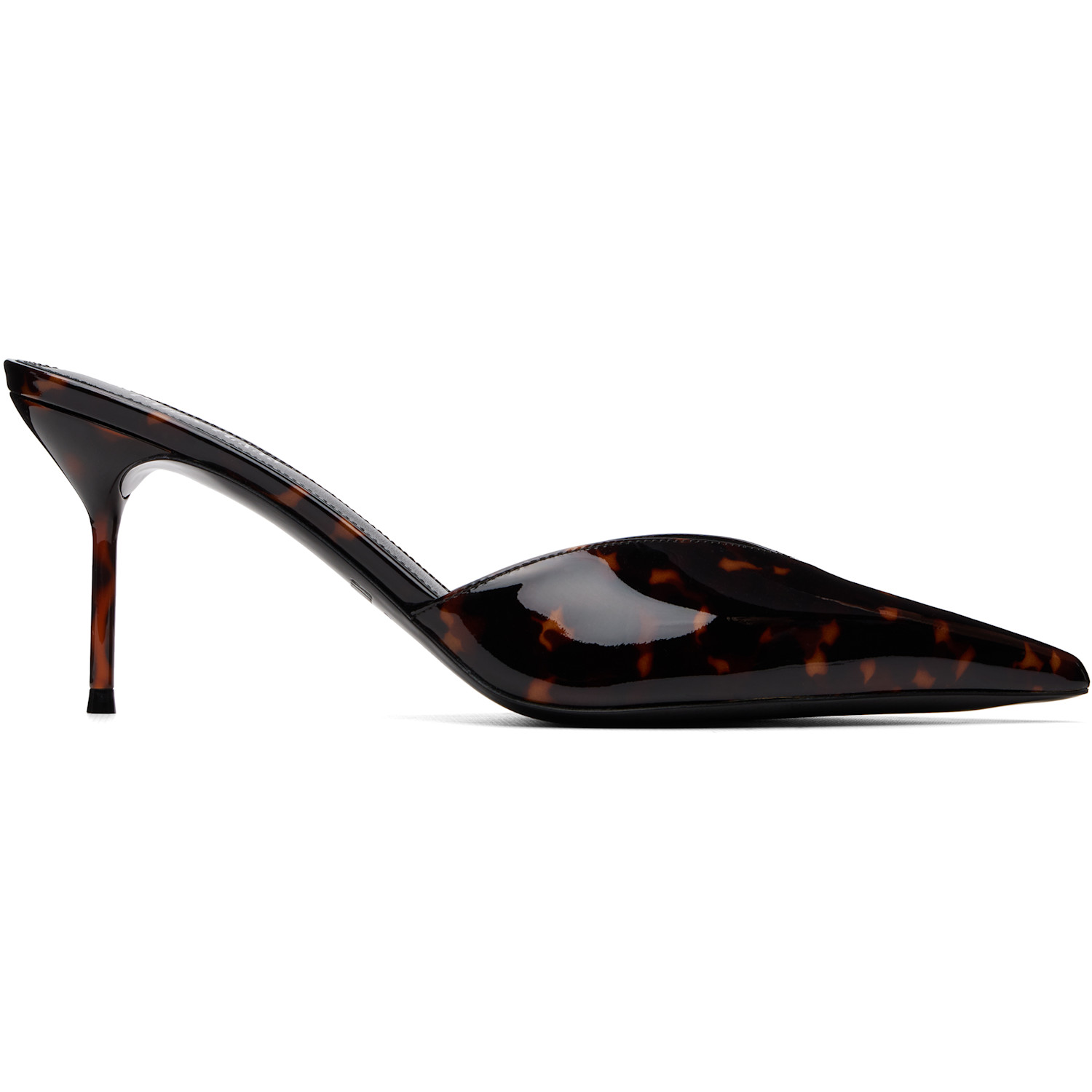 Paris Texas Black & Brown Lidia Sabot 70 Heels