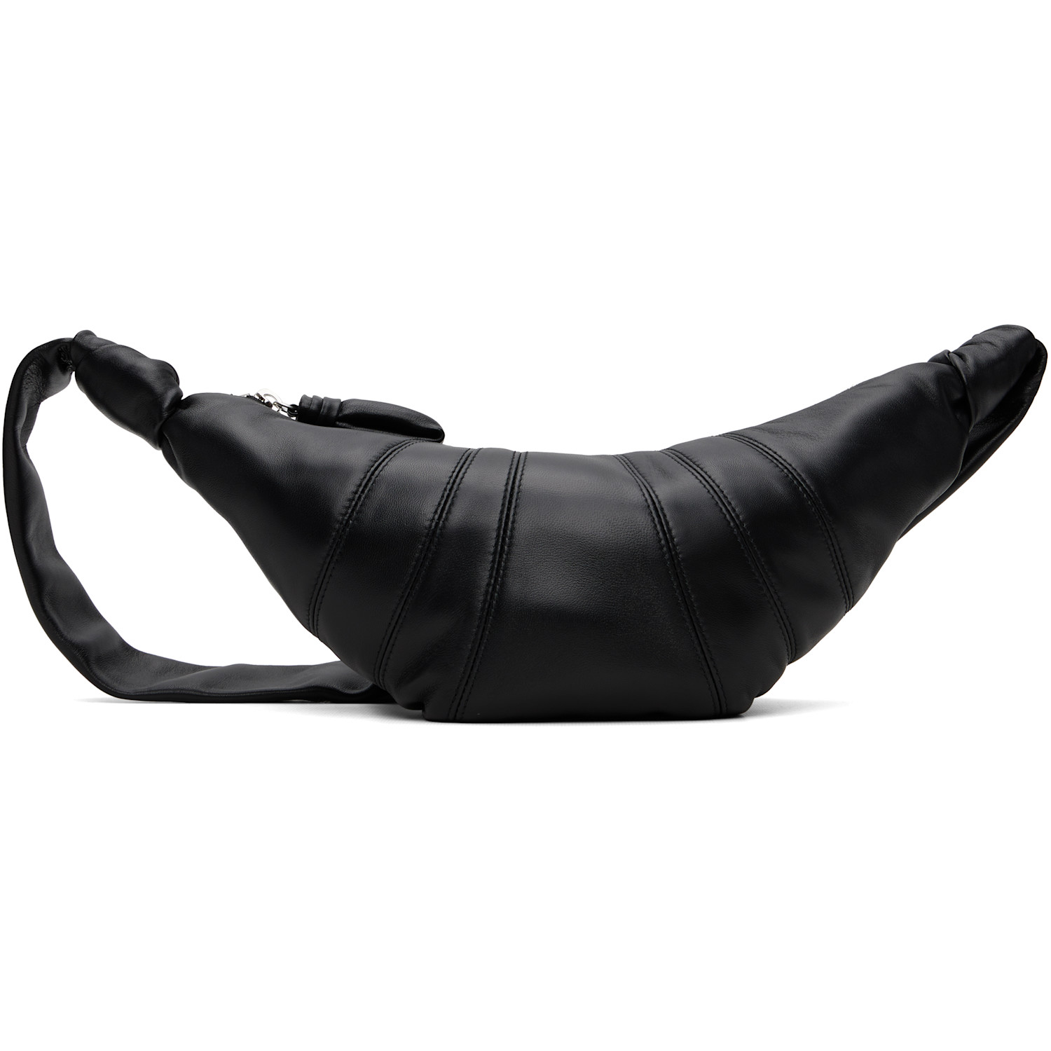 LEMAIRE Black Small Croissant Leather Bag