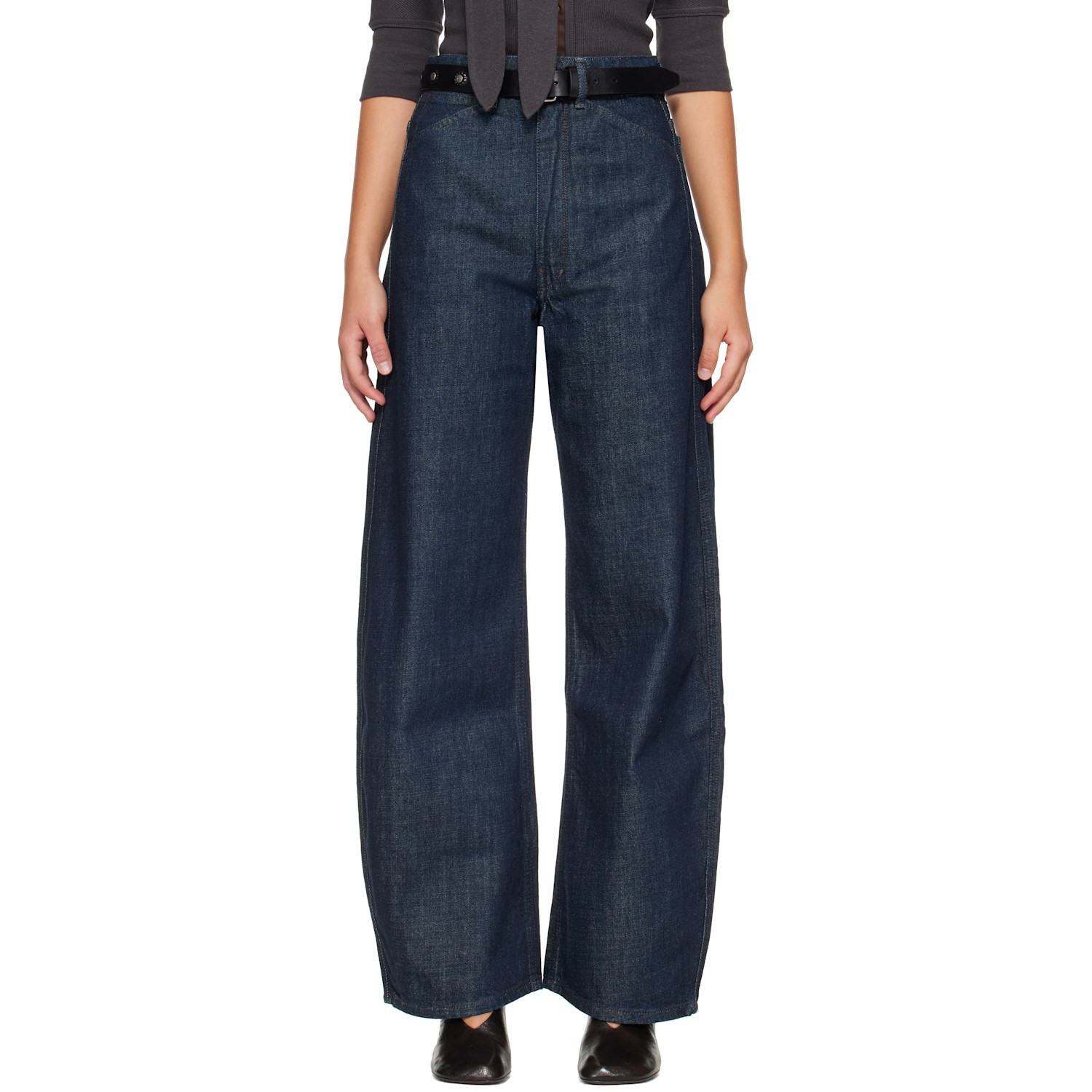 LEMAIRE Indigo High Waisted Curved