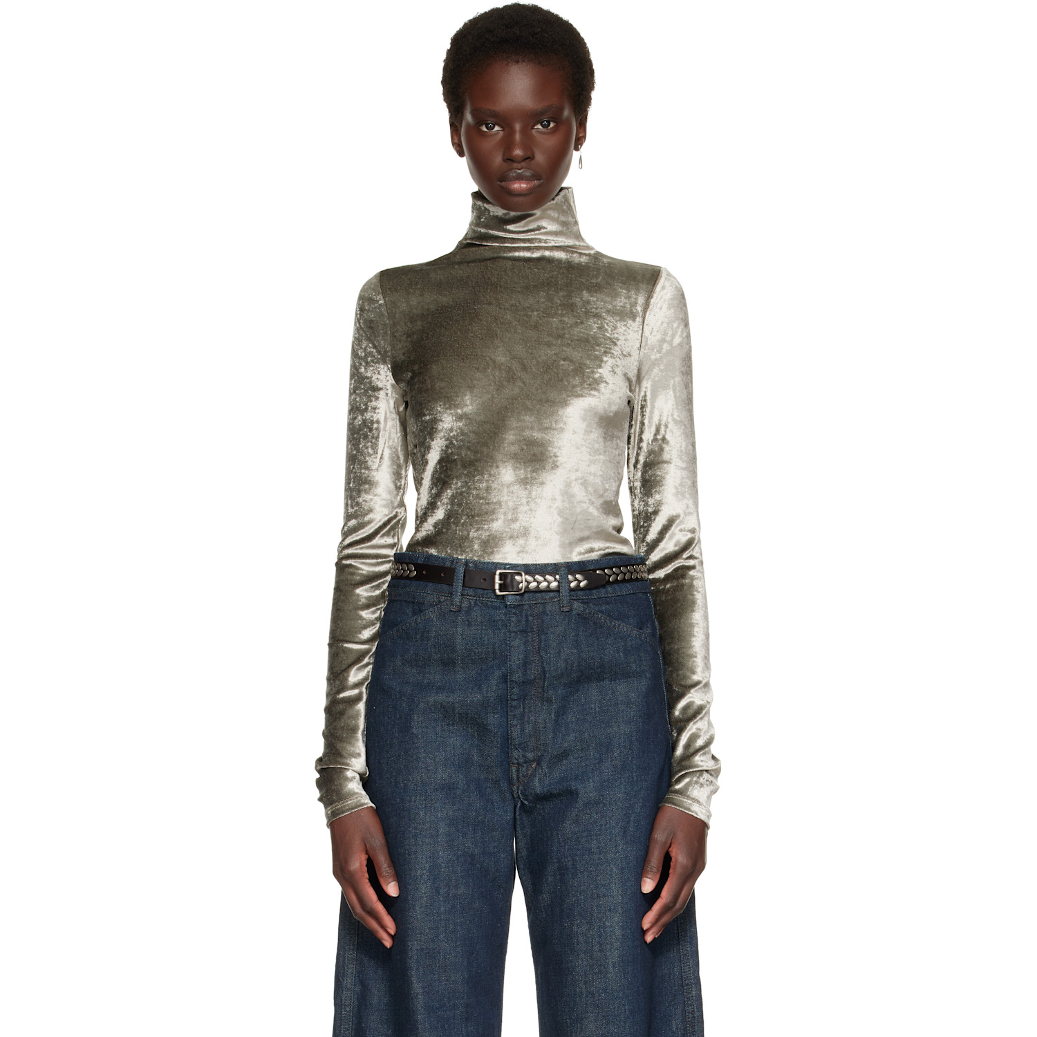 LEMAIRE Gray Fitted Stand Collar Turtleneck