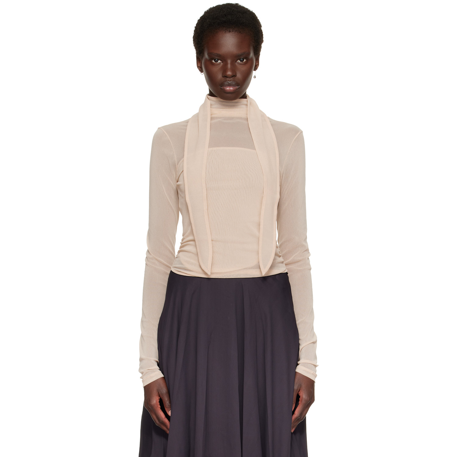 LEMAIRE Beige Ballerina Scarf Blouse