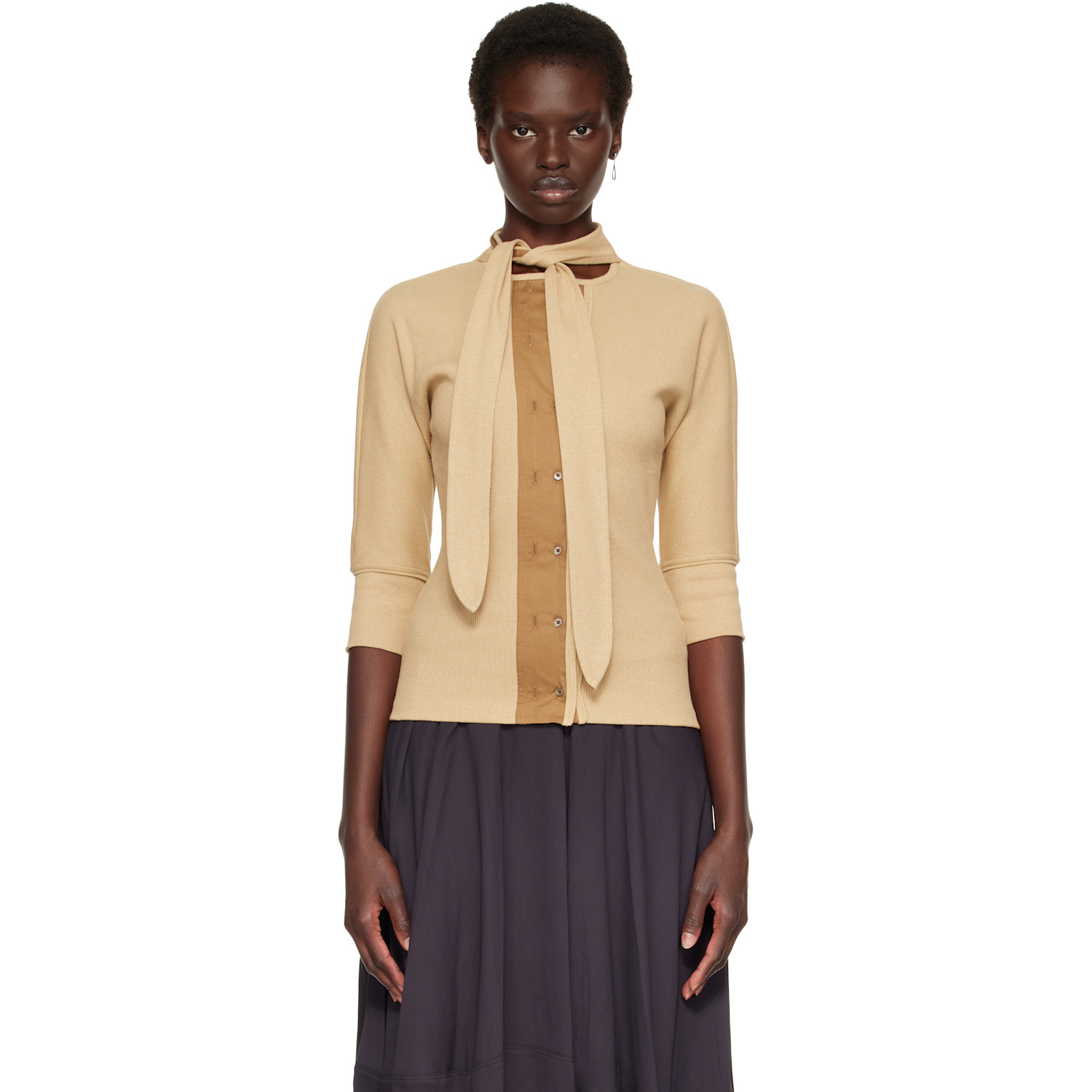 LEMAIRE Beige Ascot T-shirt
