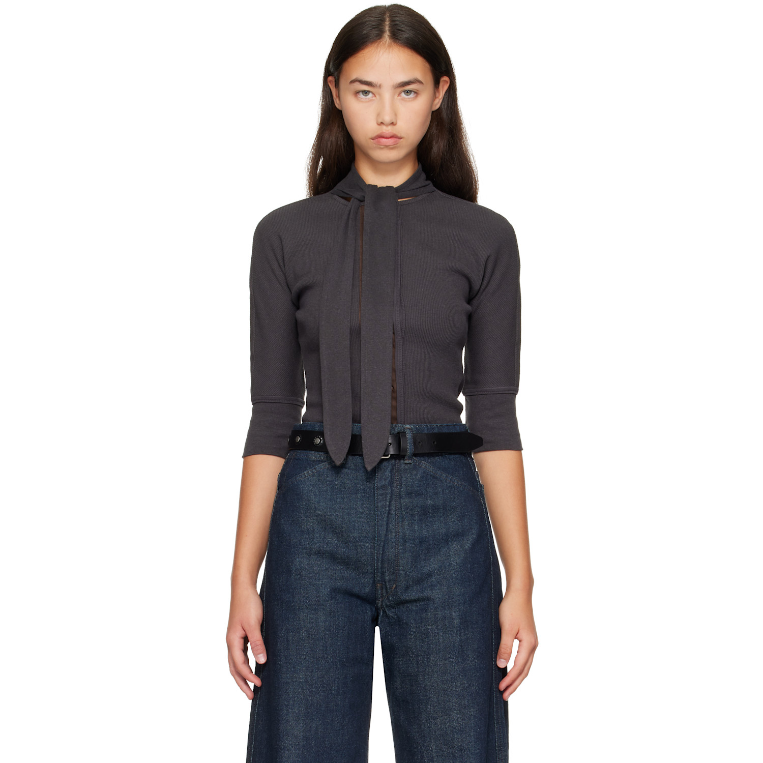 LEMAIRE Gray Ascot T-shirt