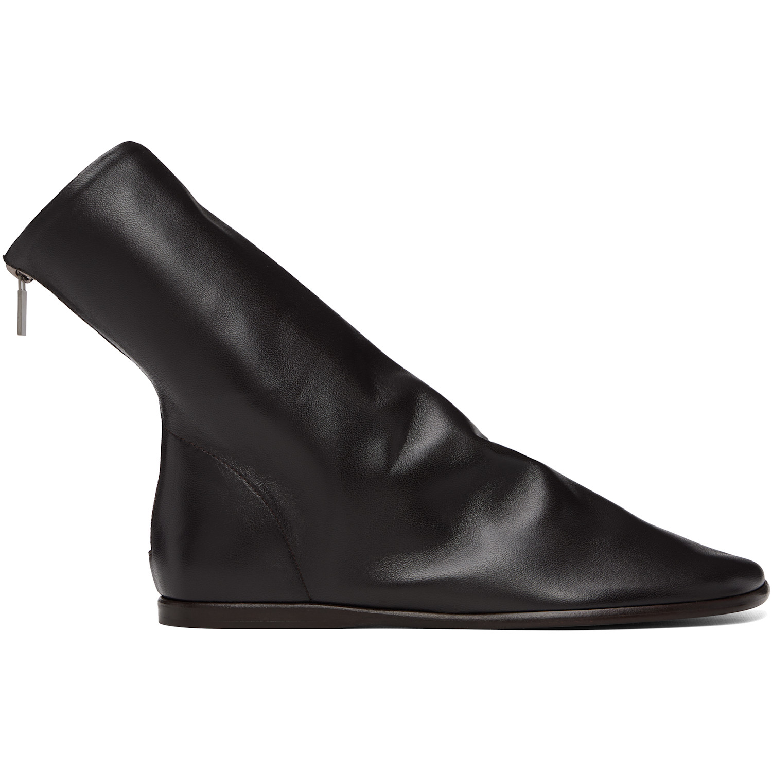LEMAIRE Brown Flat Glove Ankle Boots