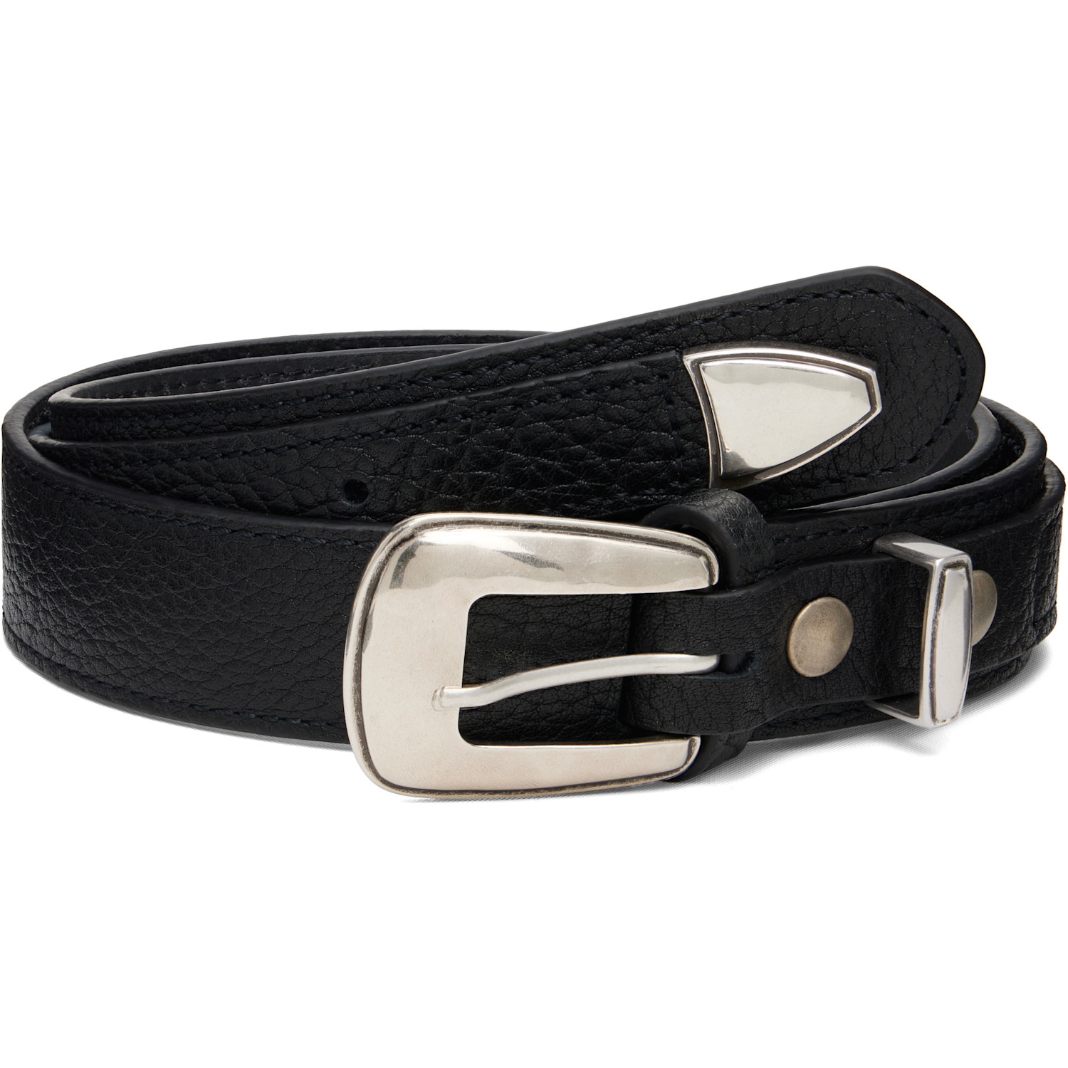 LEMAIRE Black Minimal Western Belt