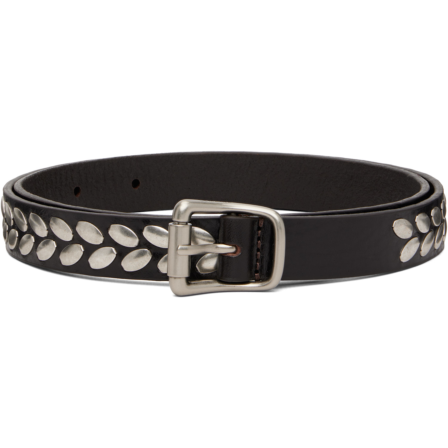 LEMAIRE Brown Almond Stud 20 MM Belt