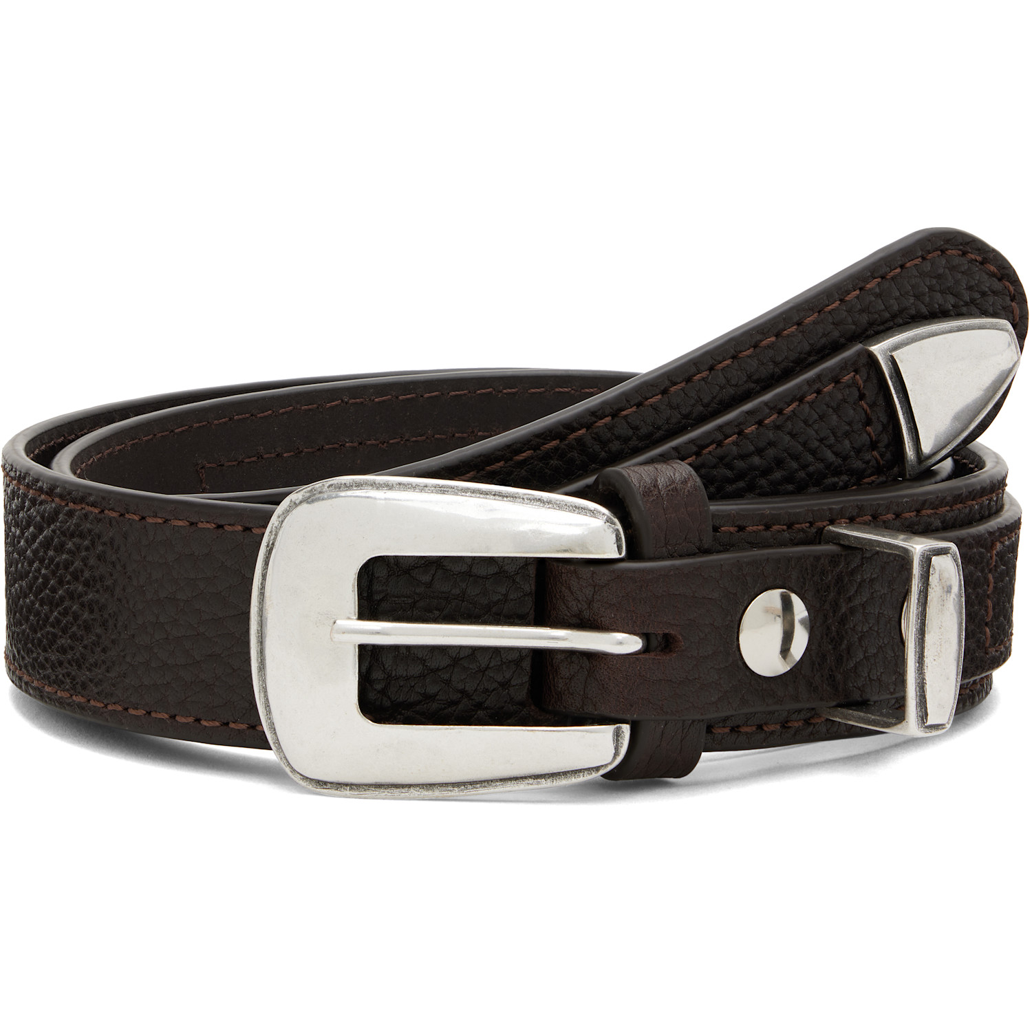 LEMAIRE Brown Minimal Western Belt