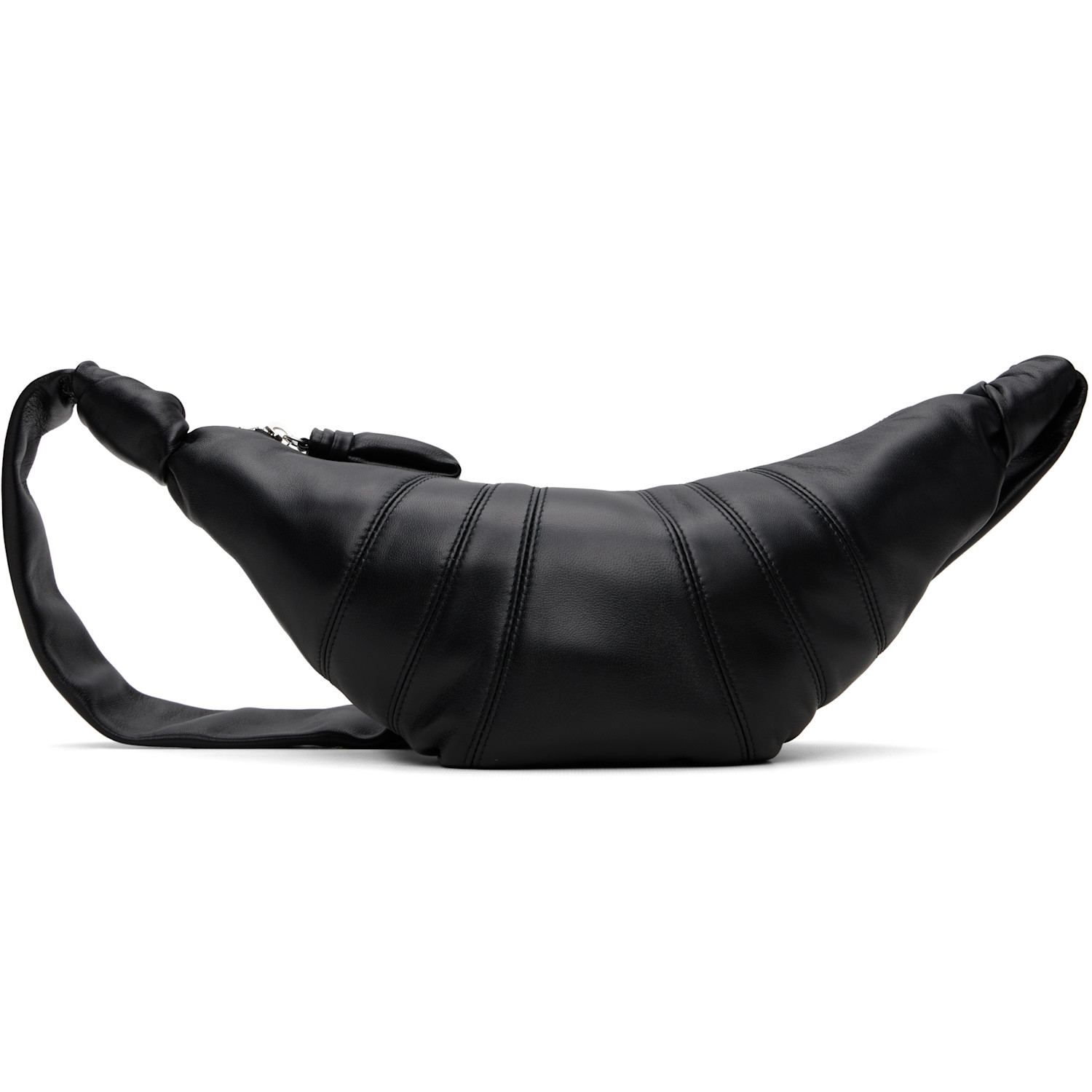 LEMAIRE Black Small Croissant Leather Bag