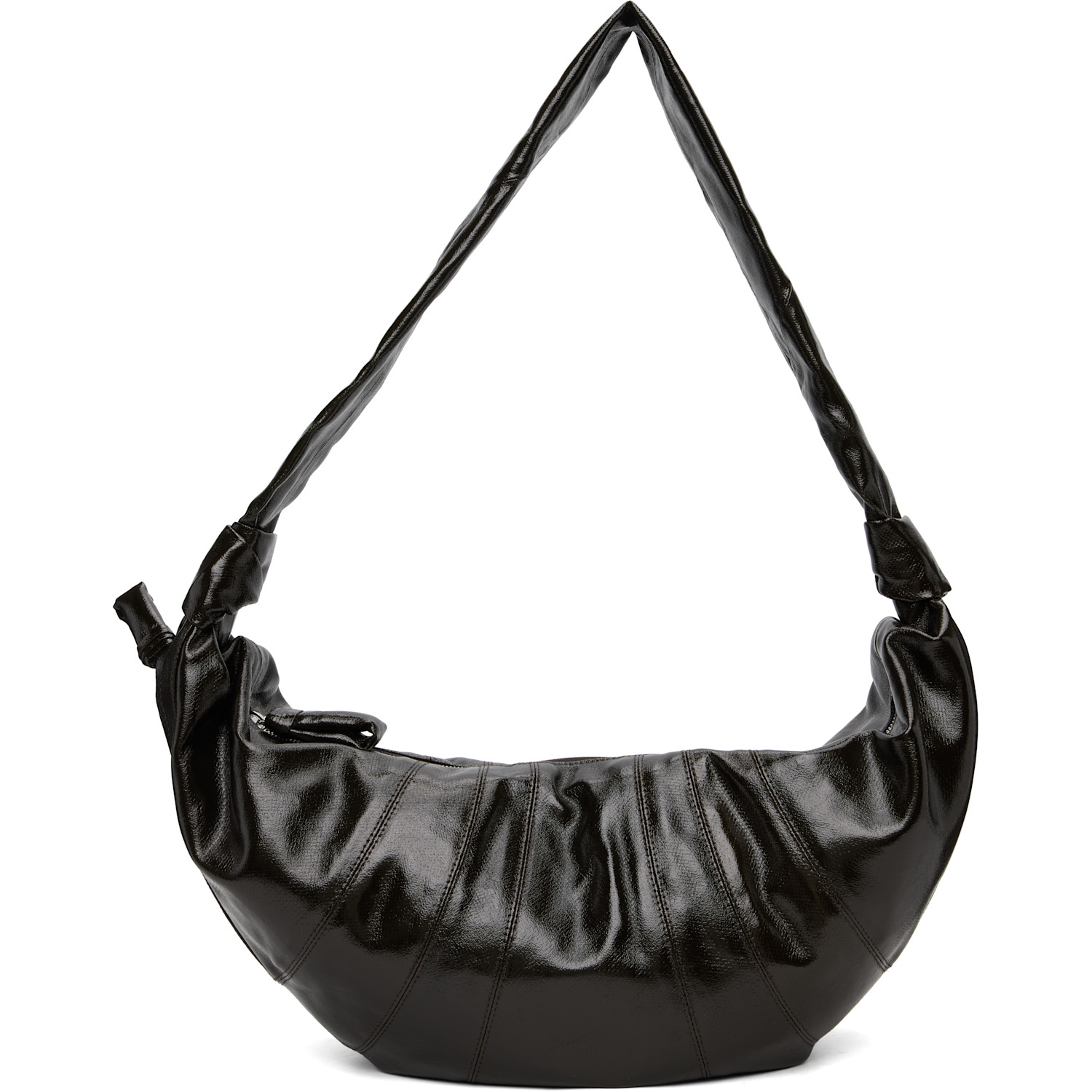 LEMAIRE Brown Large Croissant Coated Cotton Bag