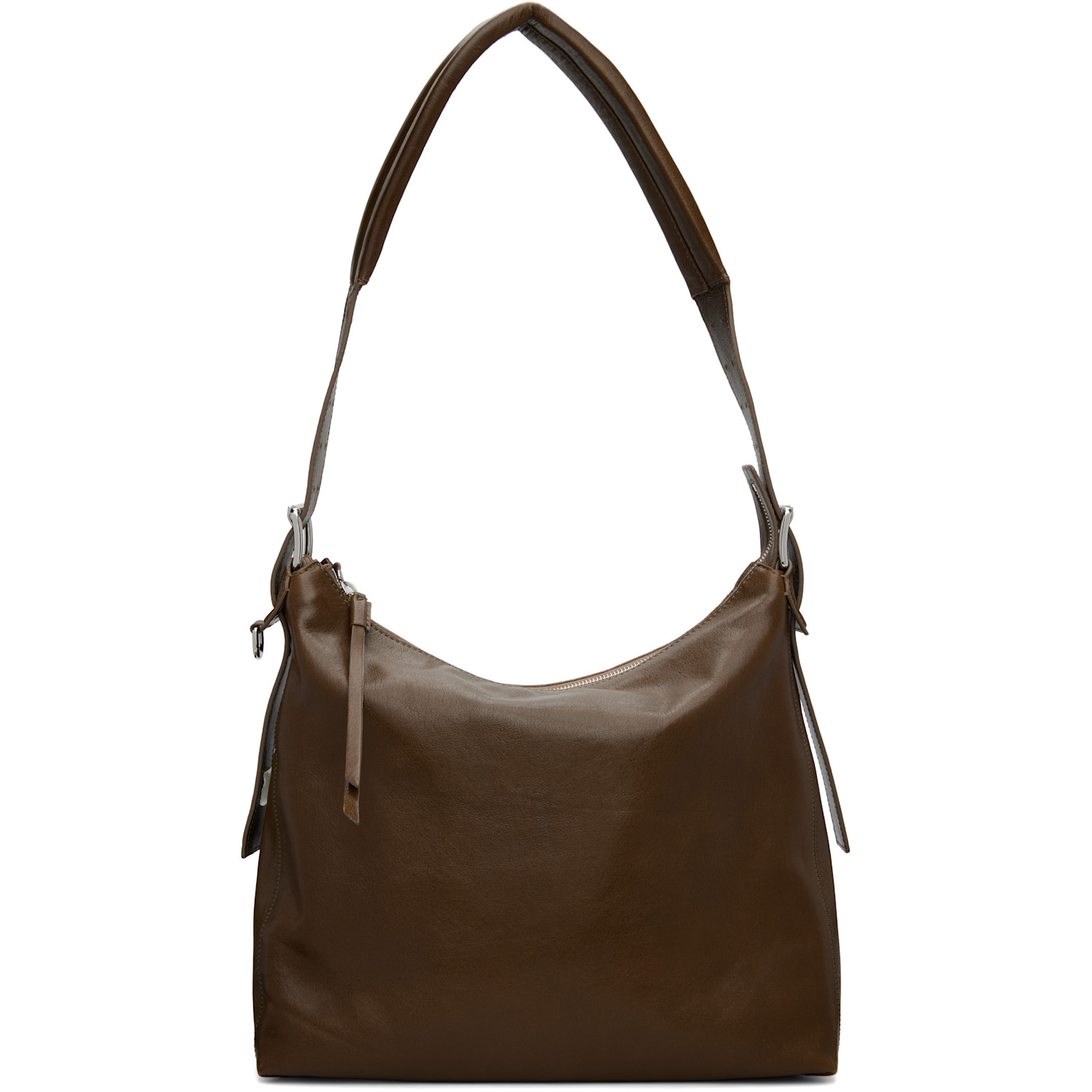 LEMAIRE Brown Small Belted Leather Bag