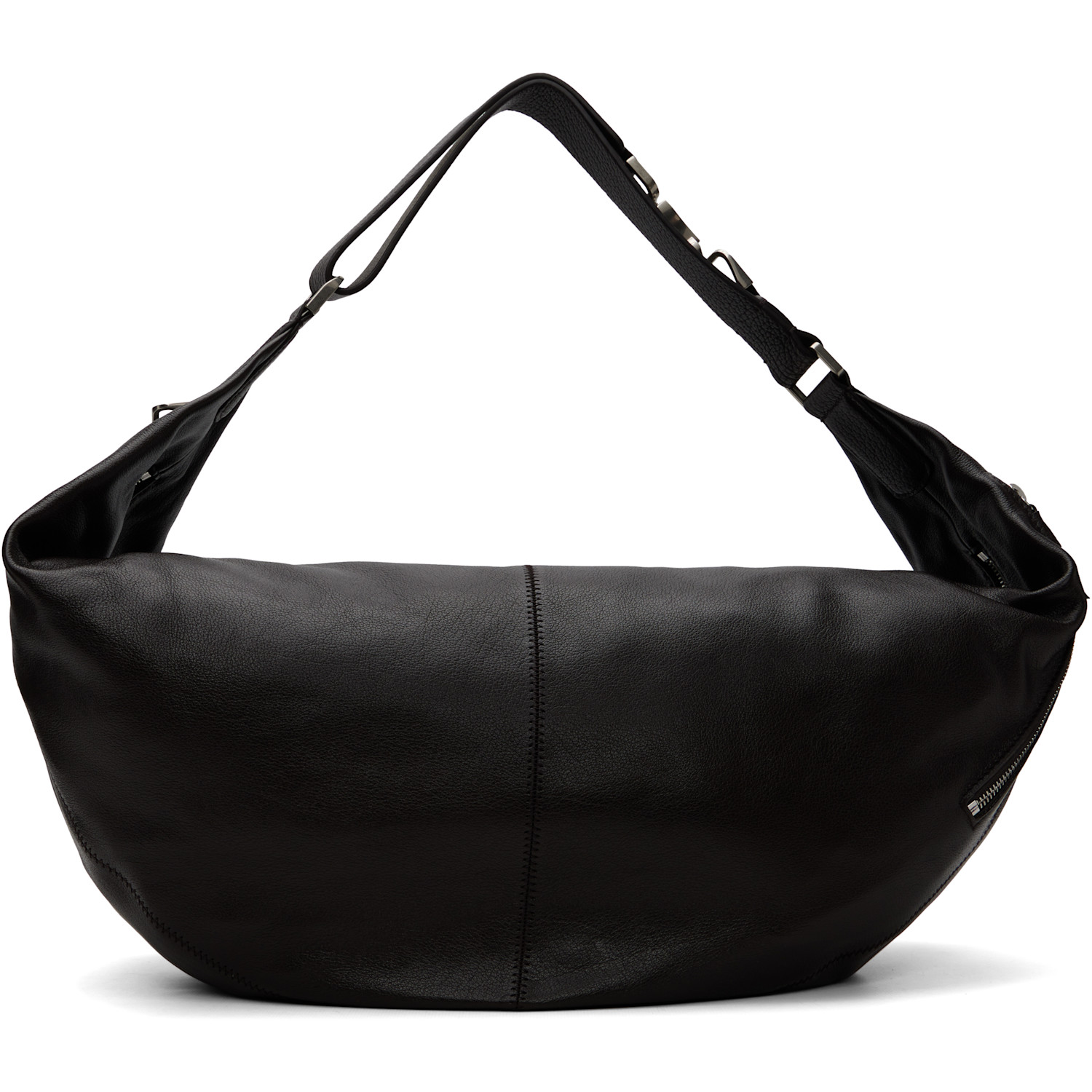 LEMAIRE Brown Large Quiver Clip Leather Bag