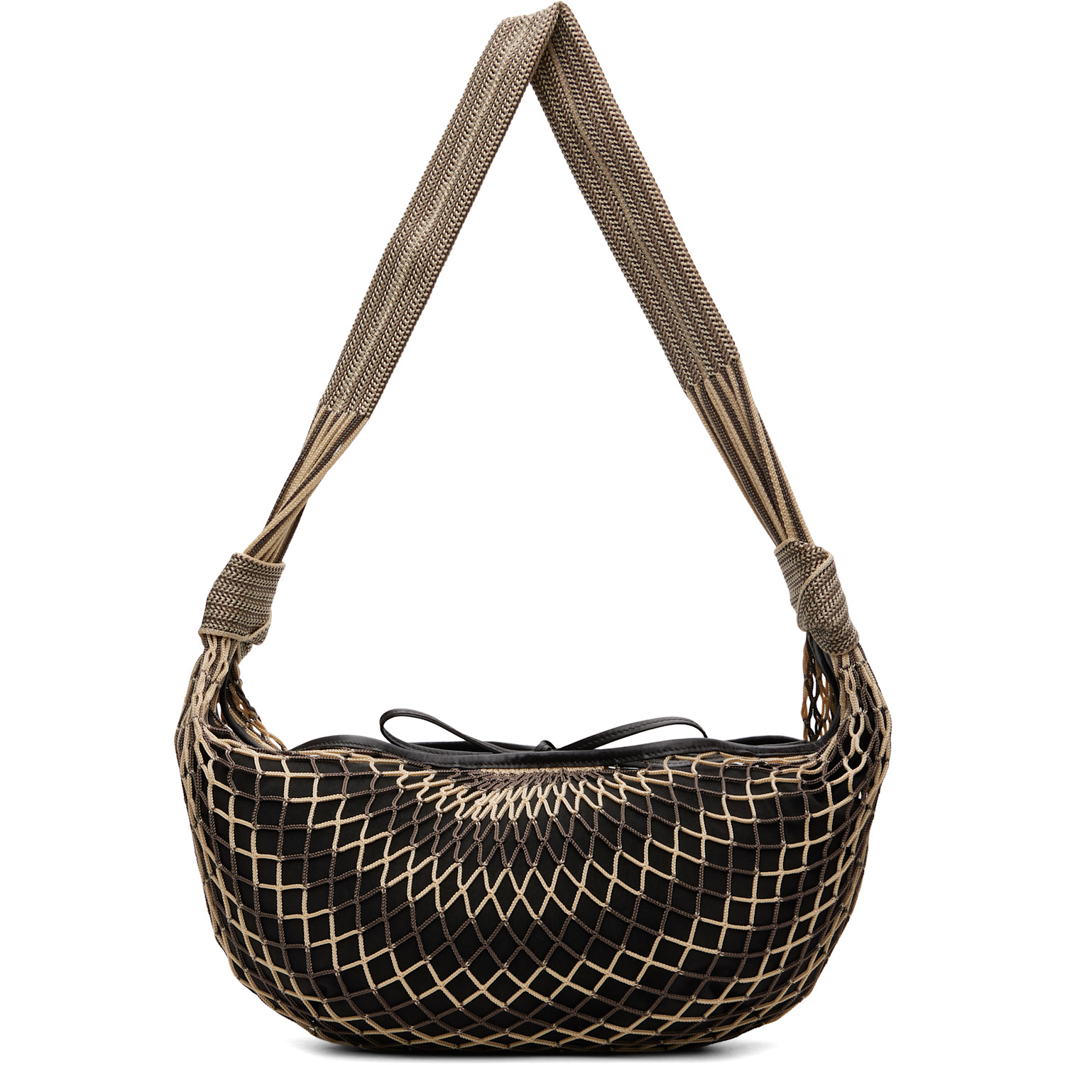 LEMAIRE Beige & Brown Croissant Filt Bag