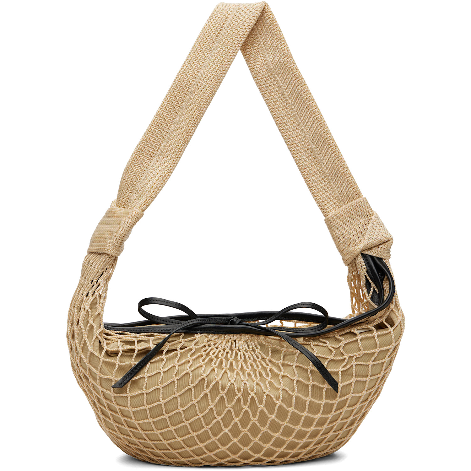 LEMAIRE Beige Fortune Croissant Filt Bag