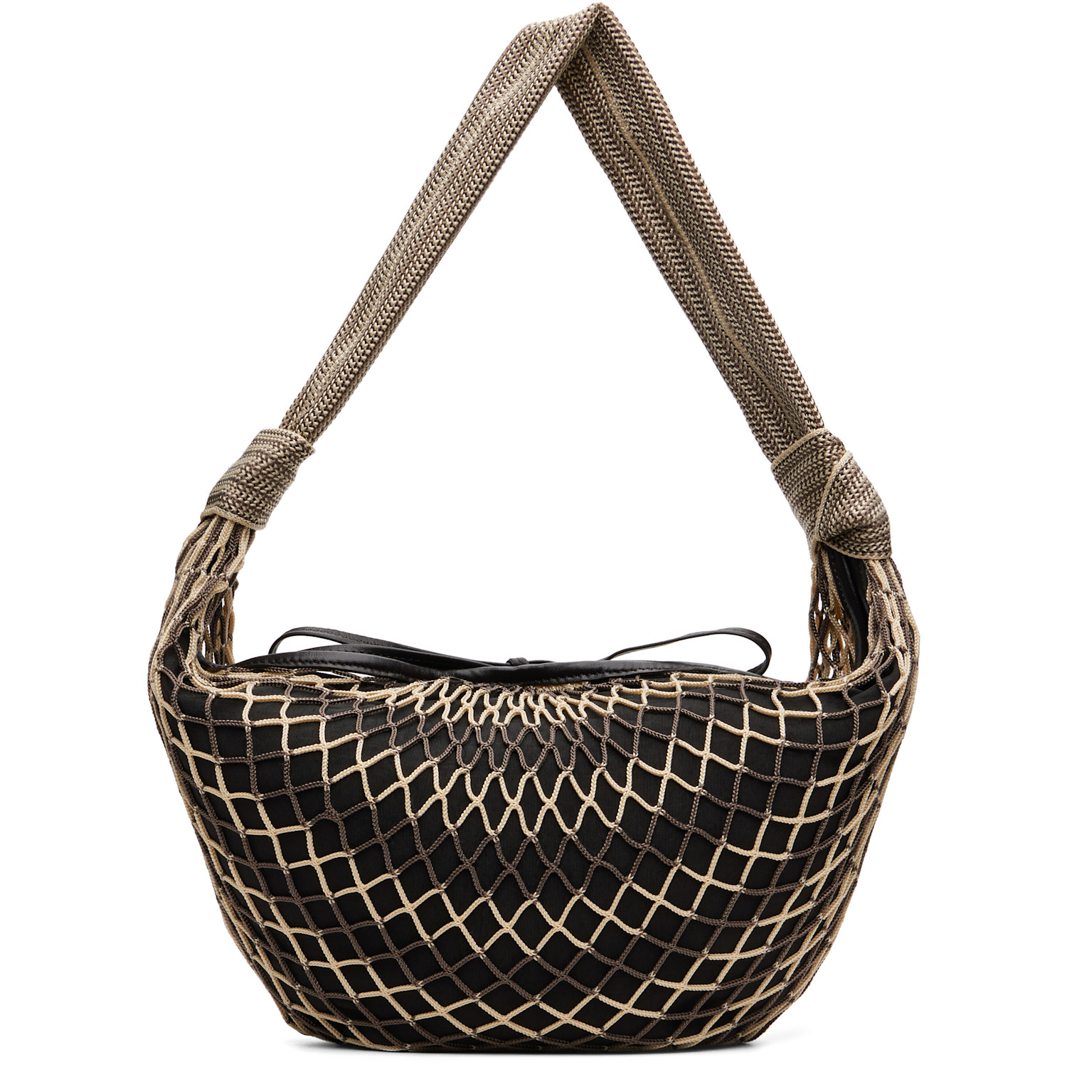 LEMAIRE Beige & Brown Fortune Croissant Filt Bag