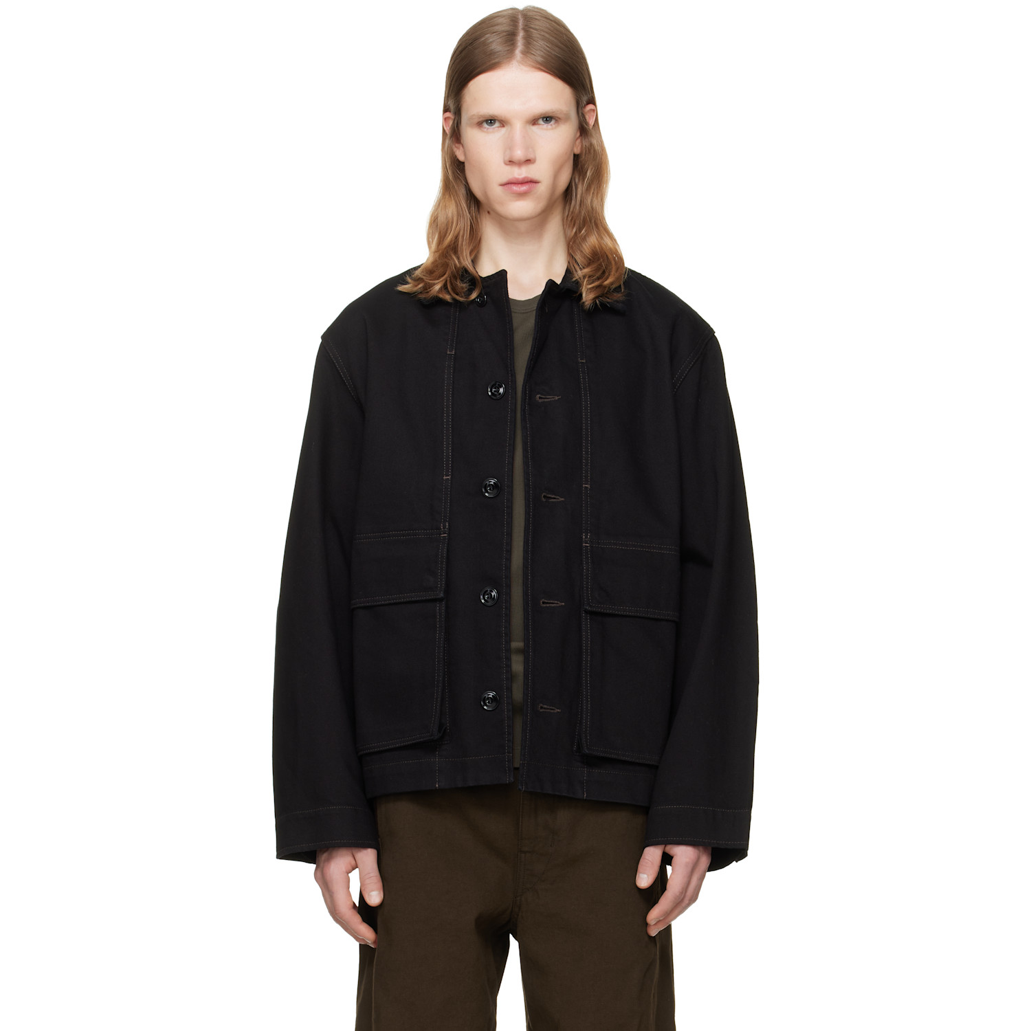 LEMAIRE Black Boxy Denim Jacket
