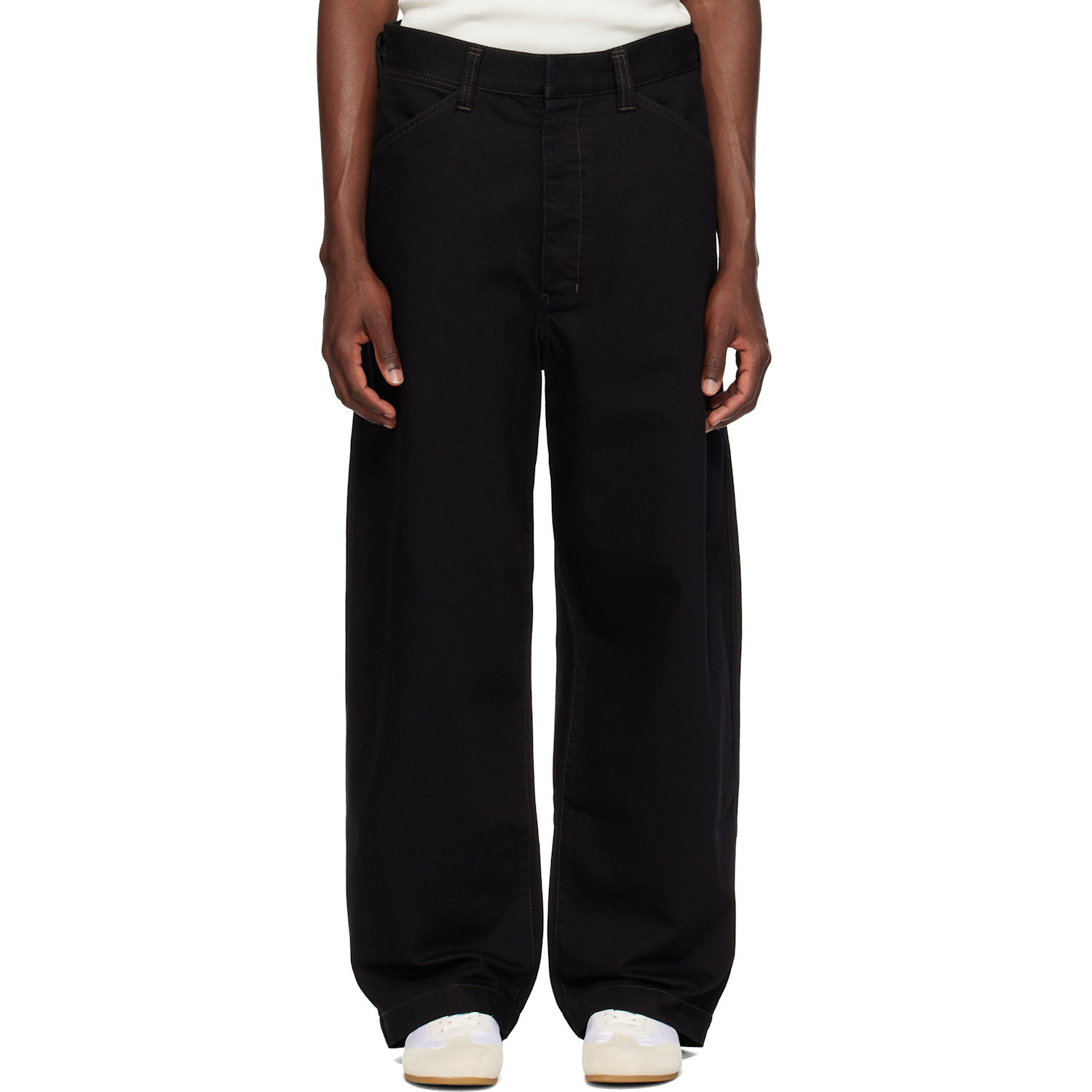 LEMAIRE Black Oversized Workwear Jeans