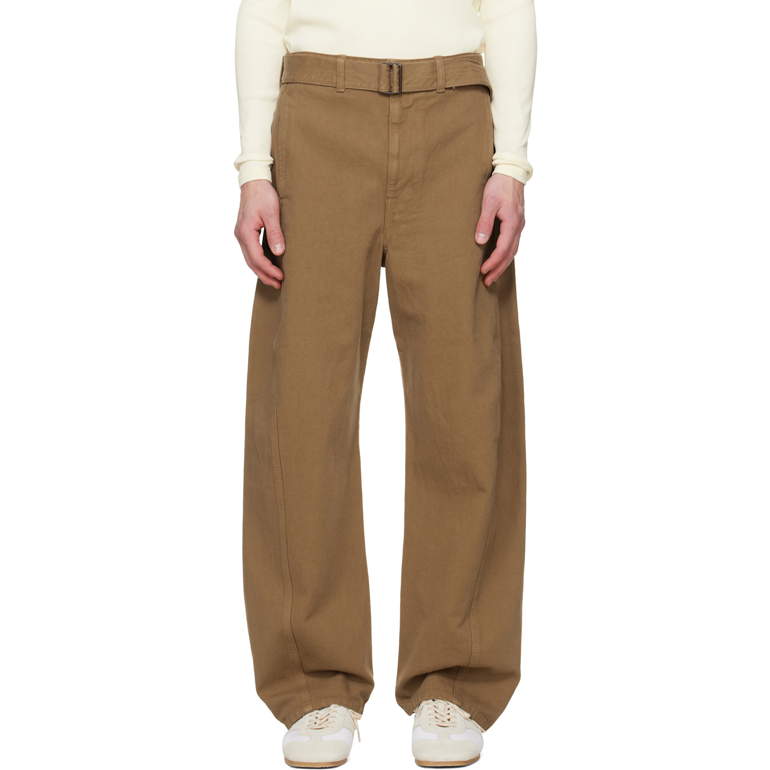 LEMAIRE Beige Twisted Belted Jeans