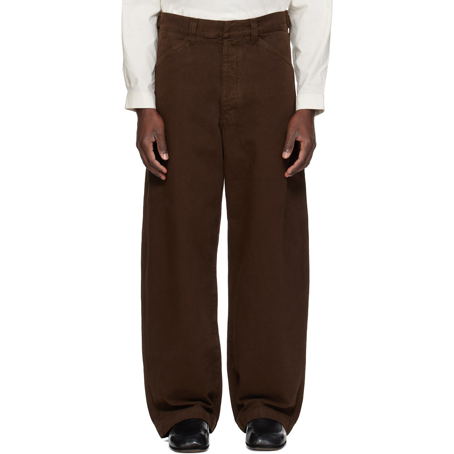 LEMAIRE Brown Oversized Workwear Jeans