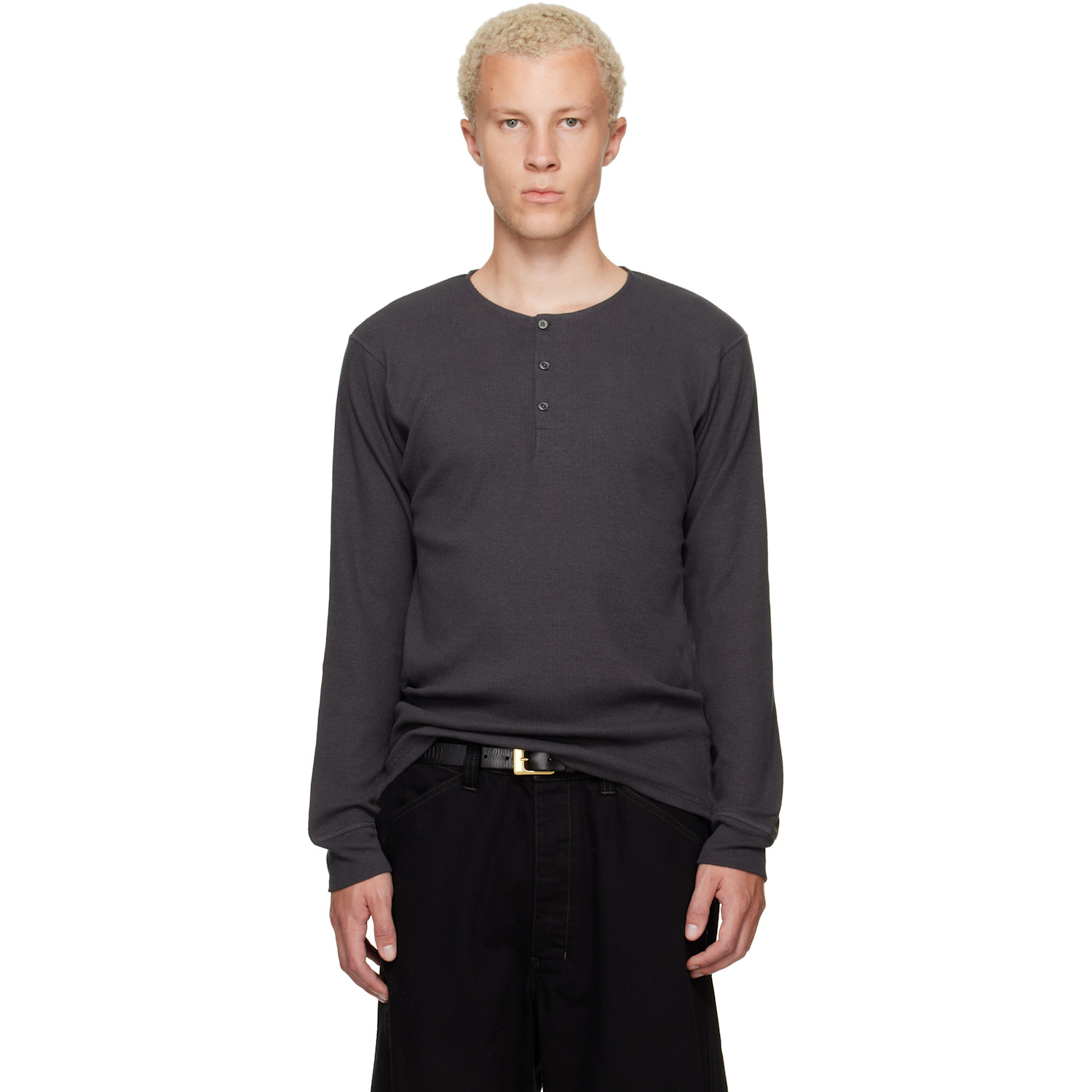 LEMAIRE Gray Long Sleeve Henley
