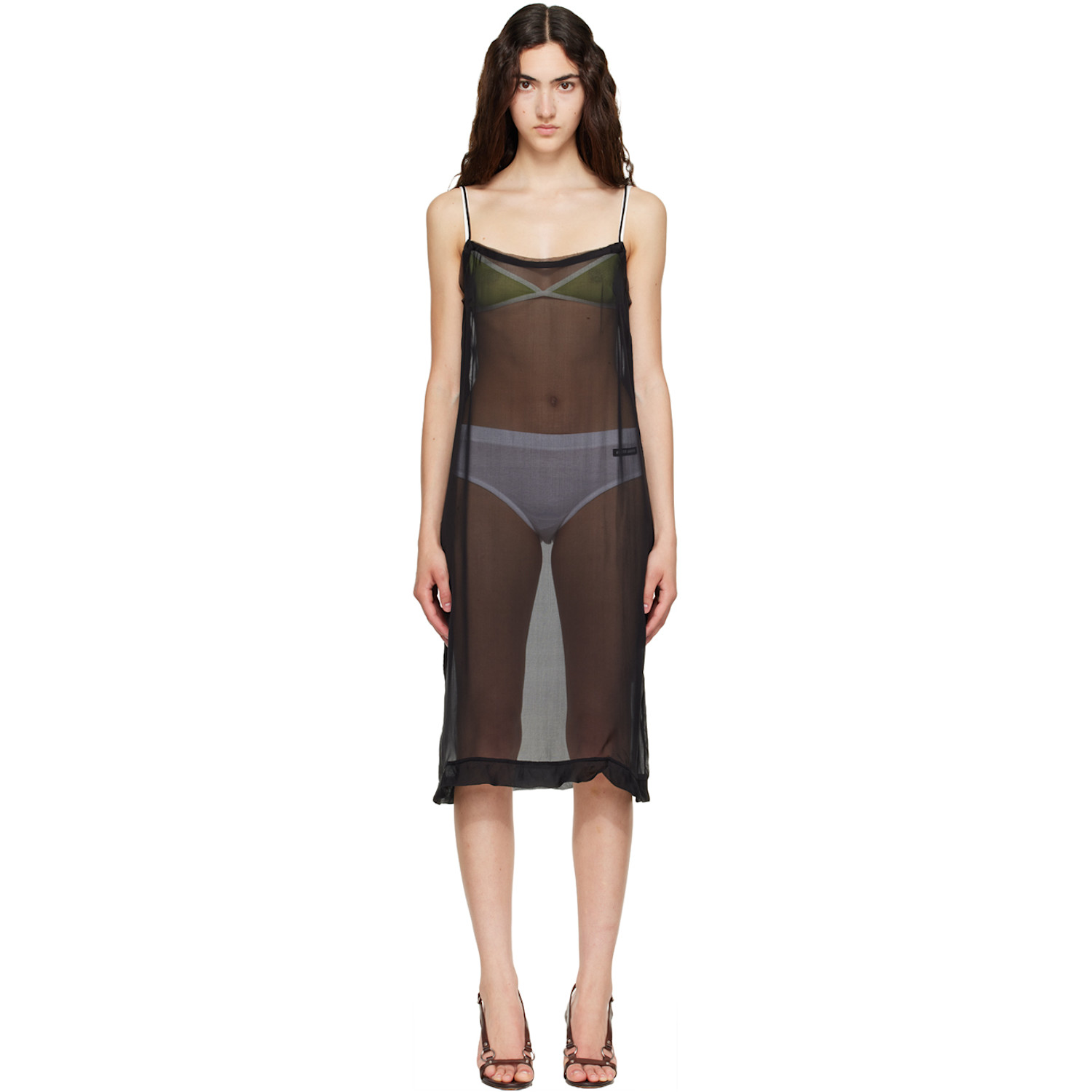 Paloma Wool Black Enos Midi Dress