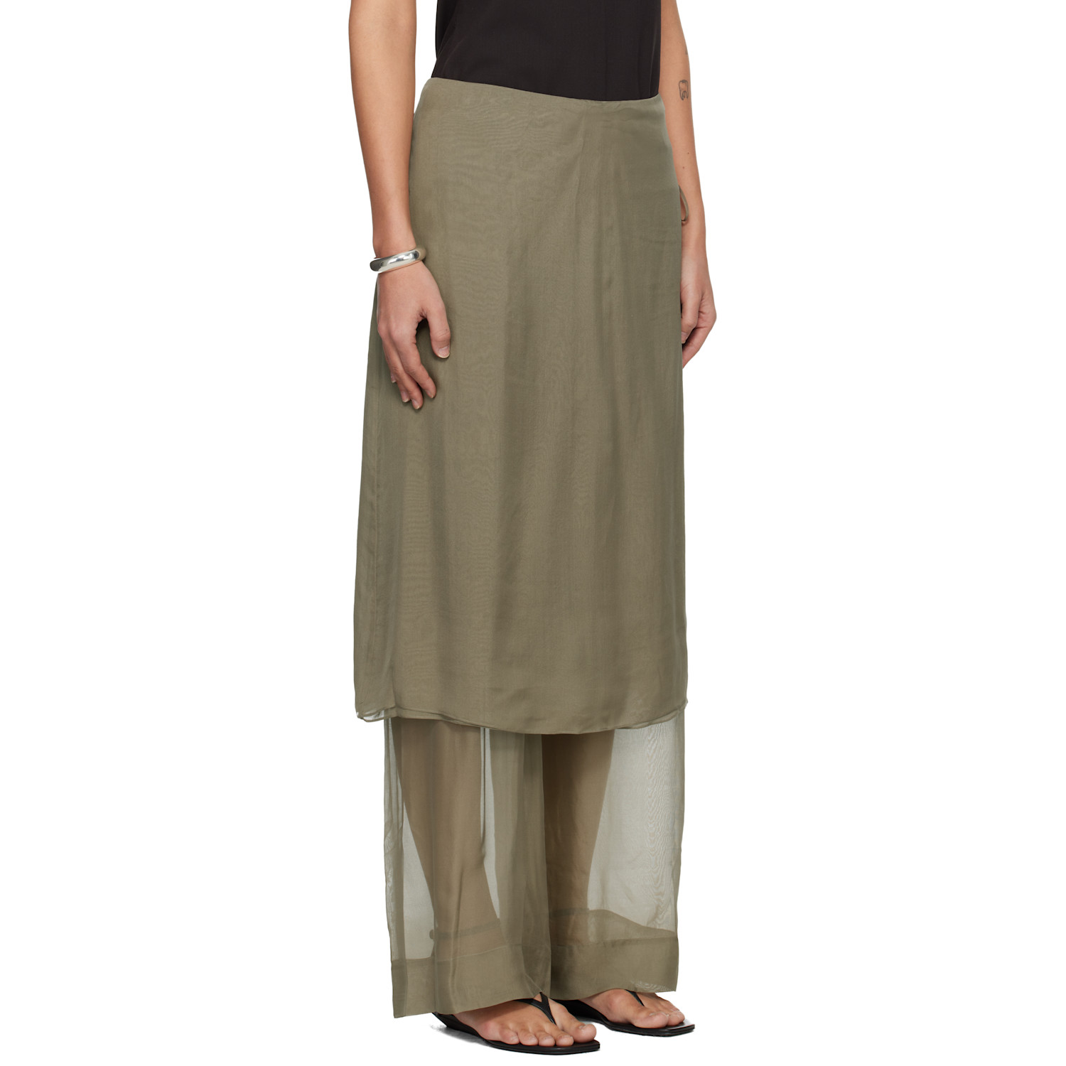  Paloma Wool Khaki Low Silk Archive Trousers 
