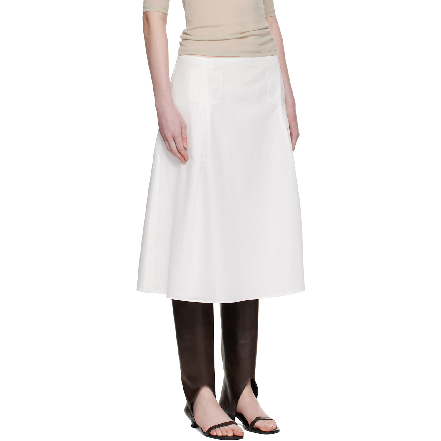  Paloma Wool White Dimi Midi Skirt 