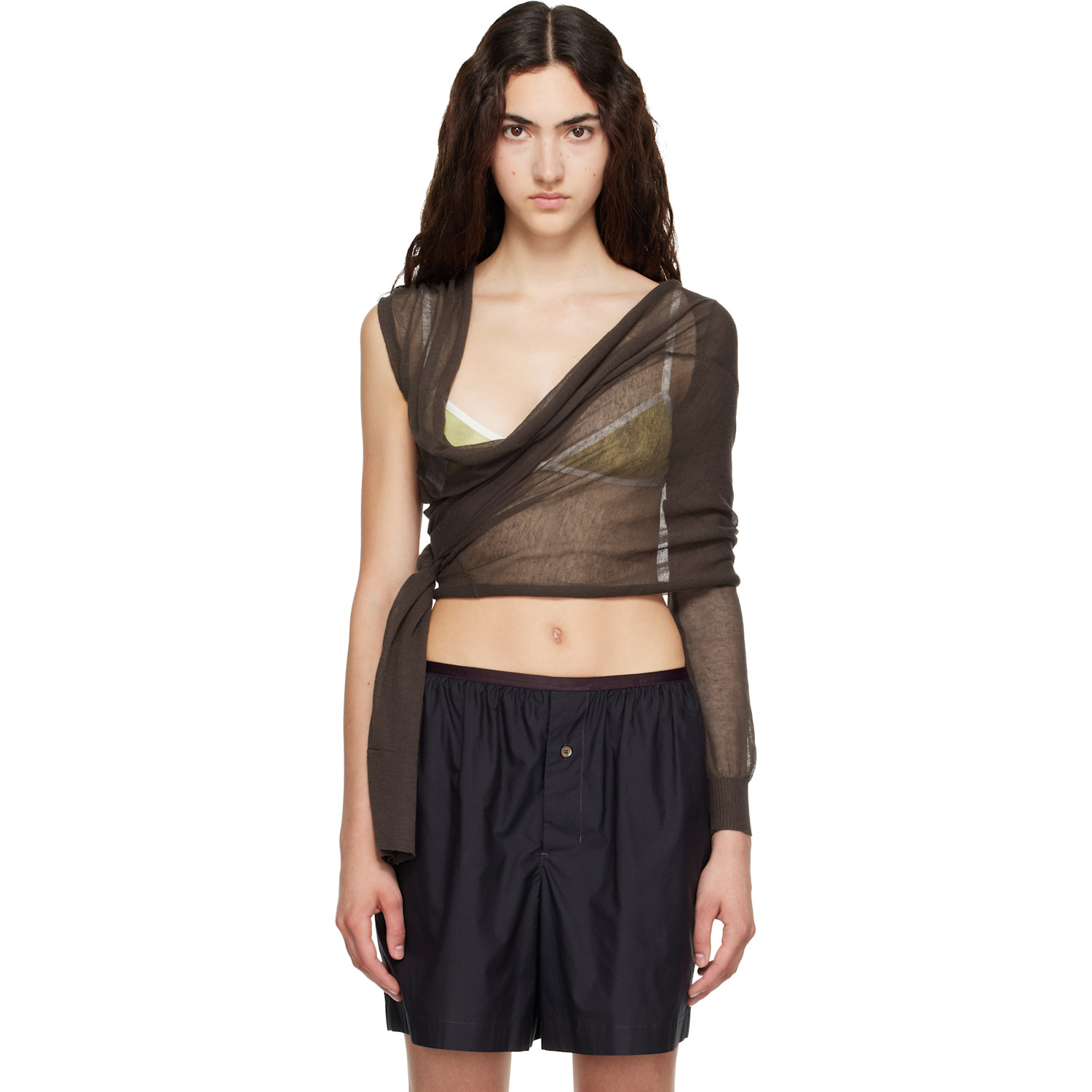 Paloma Wool Brown Samira Wrap Cardigan