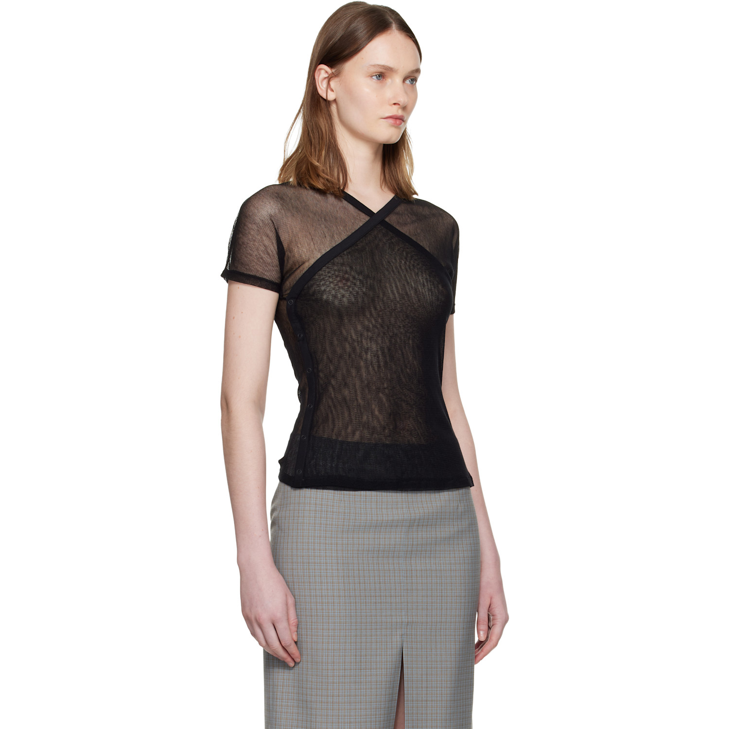  Paloma Wool Black Olimpia Mesh T-shirt 