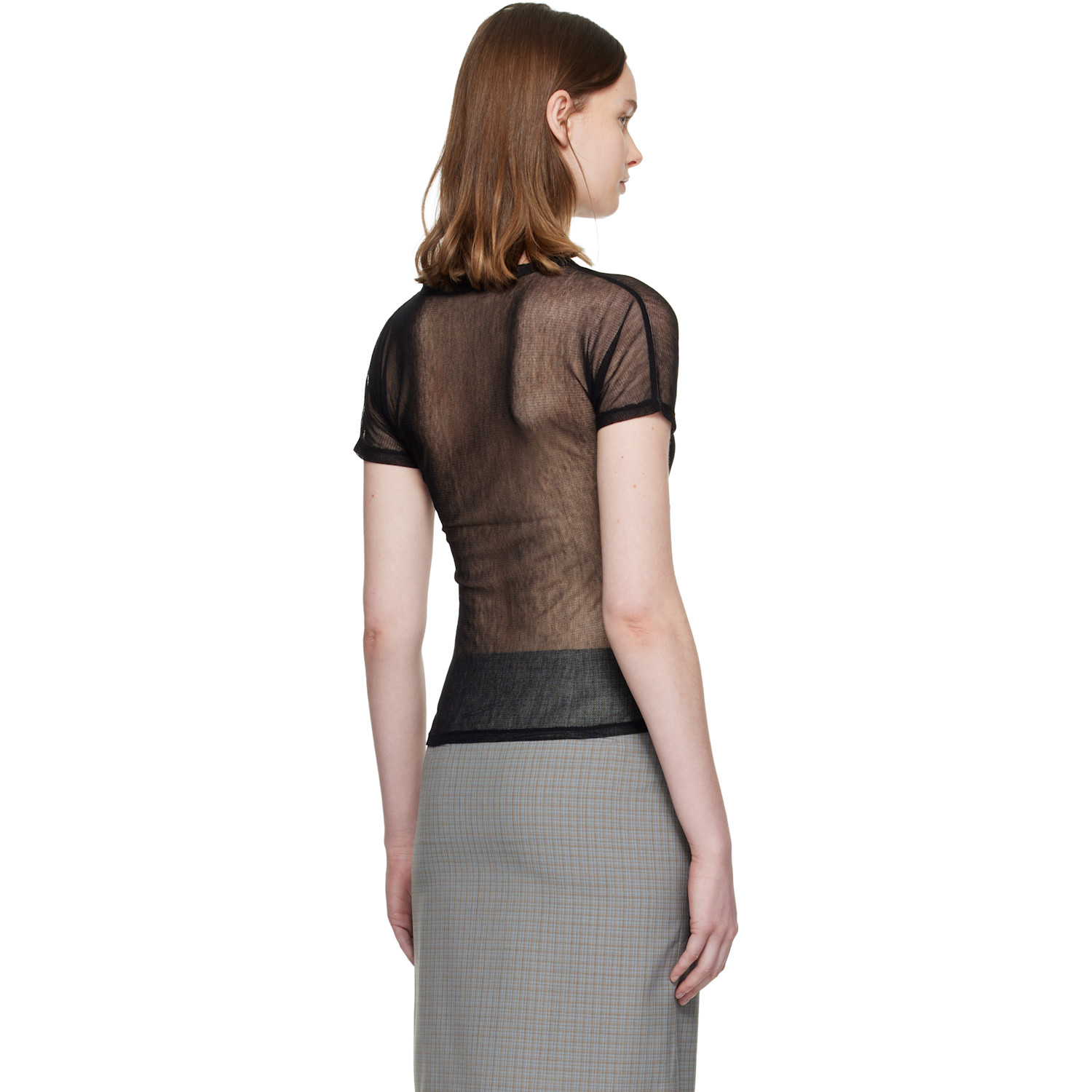  Paloma Wool Black Olimpia Mesh T-shirt 