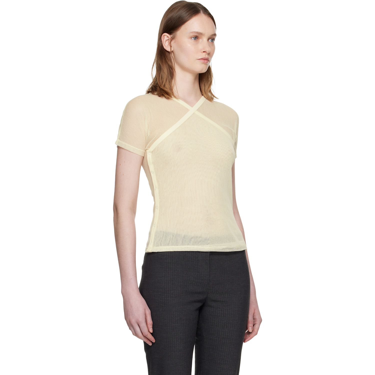  Paloma Wool Off-white Olimpia Mesh T-shirt 