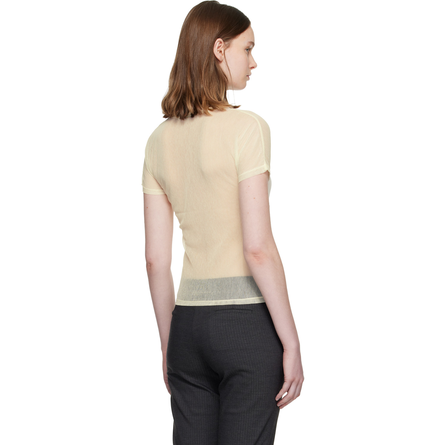  Paloma Wool Off-white Olimpia Mesh T-shirt 
